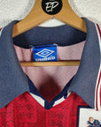 1993 - 95 England Away Shirt Gascoigne 8 - 8.5/10 - (L) - Eternal Pitch