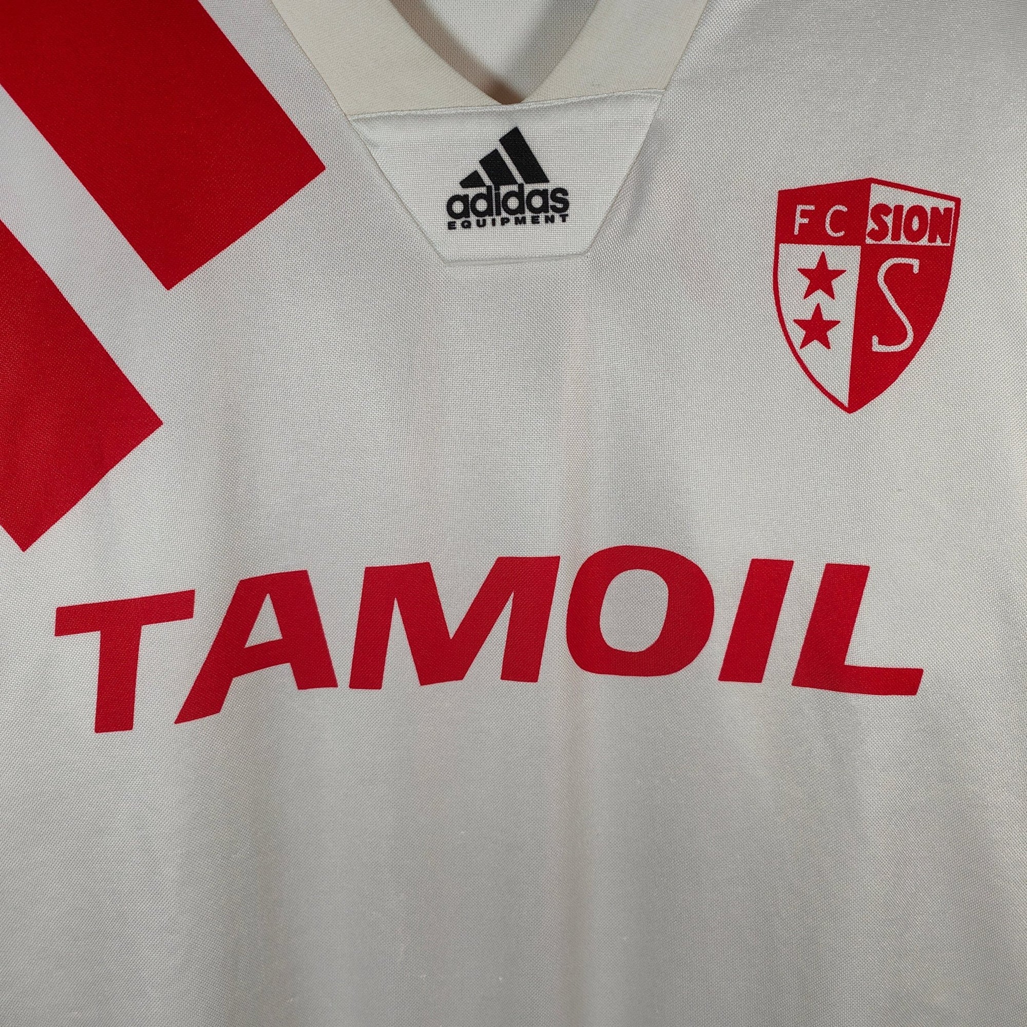 1993 - 95 FC Sion home Shirt MATCH ISSUE 9 - 8/10 - (M) - Eternal Pitch