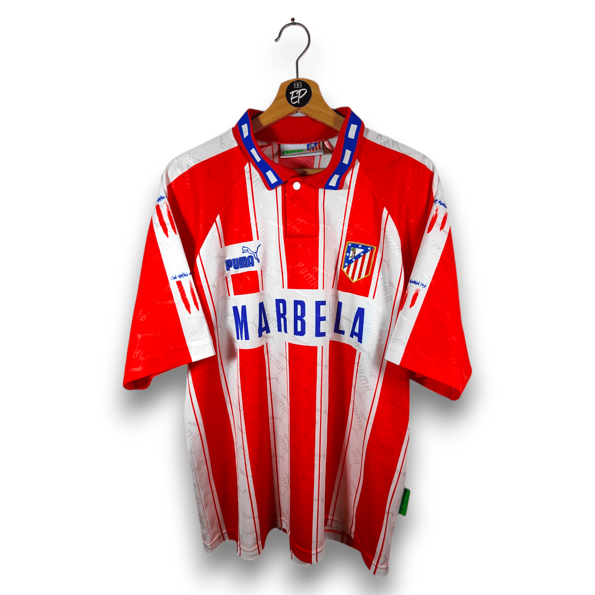 1994 - 95 Atletico Madrid Home Shirt - 8.5/10 - (XL) - Eternal Pitch
