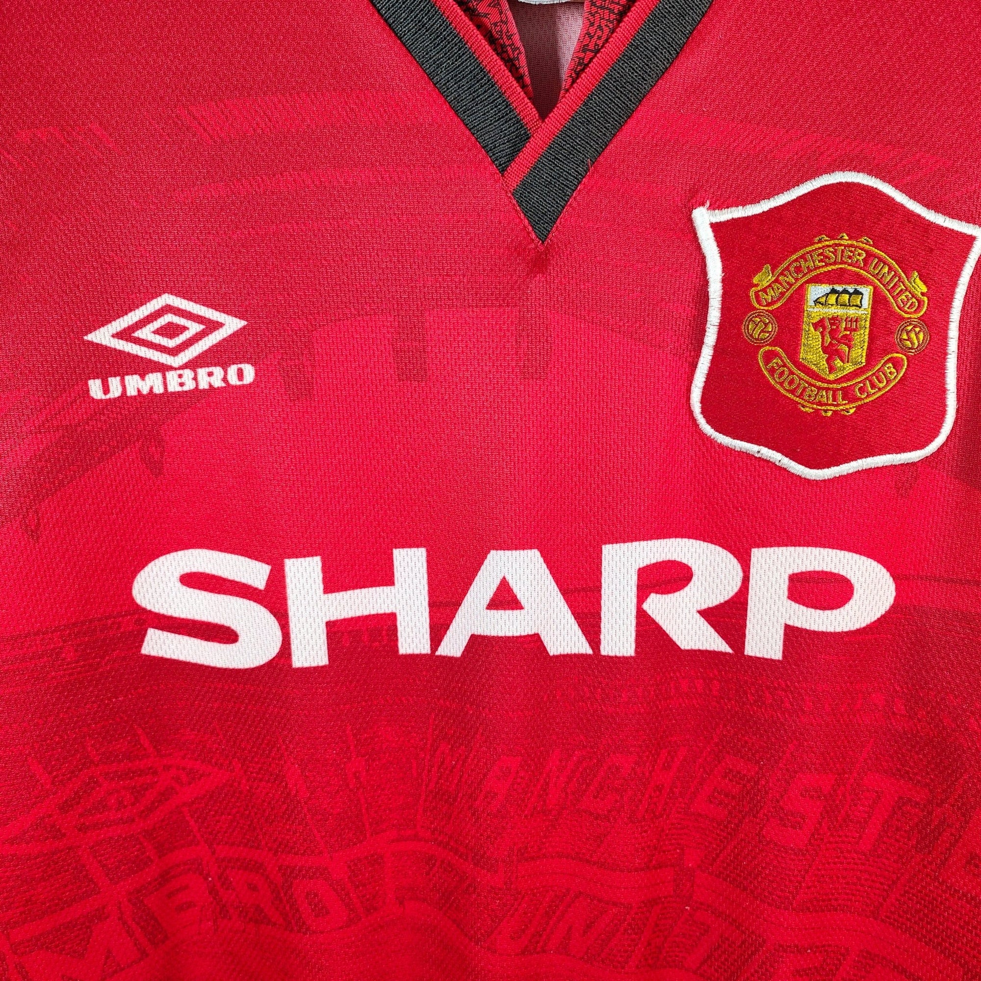 1994 - 96 Manchester United Home Shirt Cantona 7 - 8/10 - (M) - Eternal Pitch