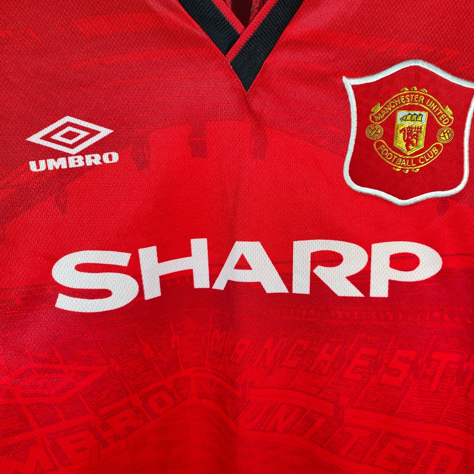 1994 - 96 Manchester United Home Shirt Cantona 7 - 9.5/10 - (L) - Eternal Pitch