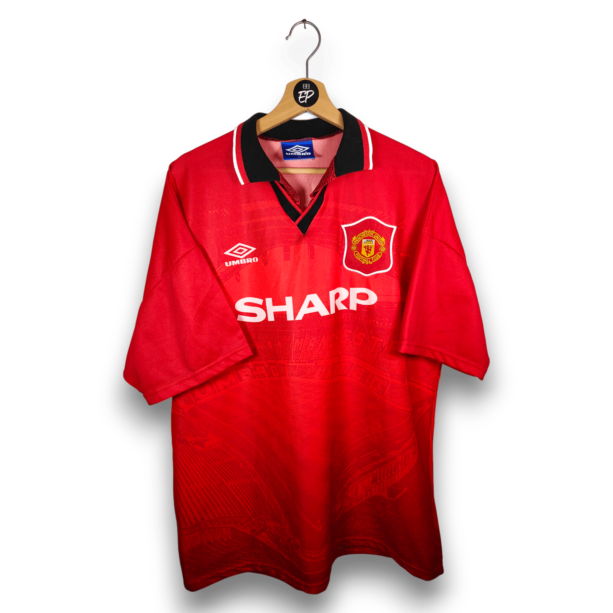 1994 - 96 Manchester United Home Shirt Cantona 7 - 9.5/10 - (XL) - Eternal Pitch