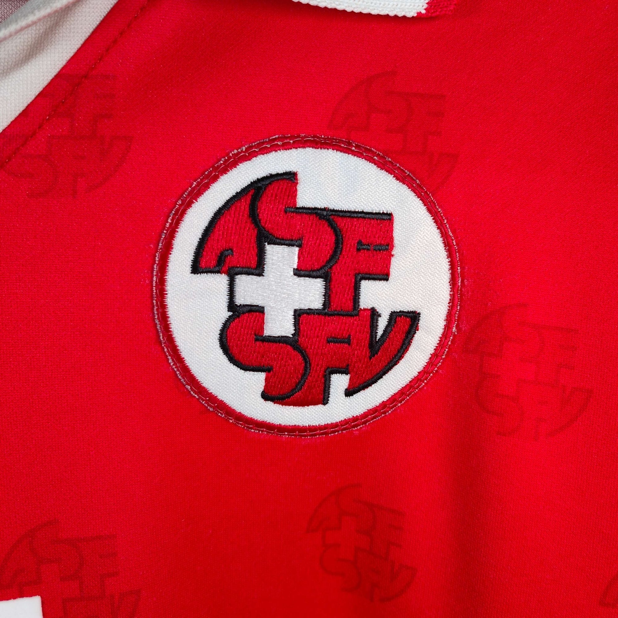 1994 - 96 Switzerland Home Shirt Chapuisat LS 11 - 9/10 - (XL) - Eternal Pitch