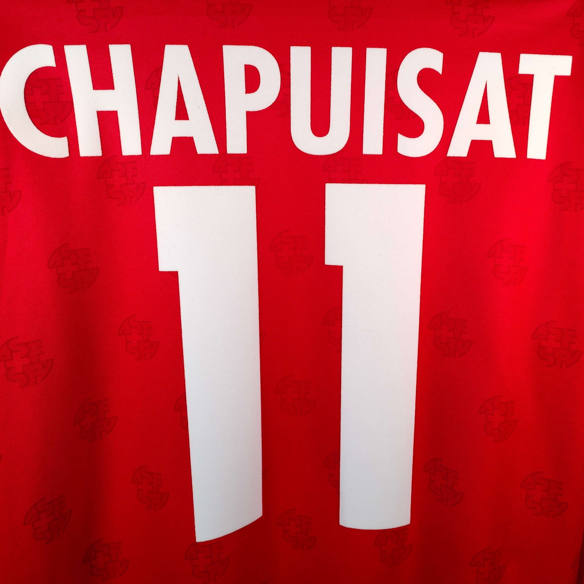 1994 - 96 Switzerland Home Shirt Chapuisat LS 11 - 9/10 - (XL) - Eternal Pitch