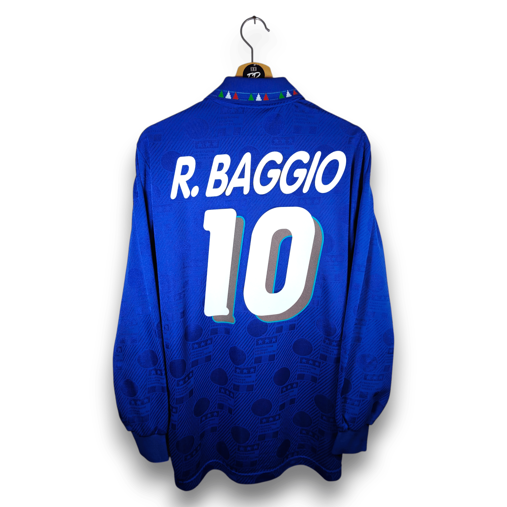 1994 Italy Home Shirt Baggio LS 10 - 9.5/10 - (M) - Eternal Pitch