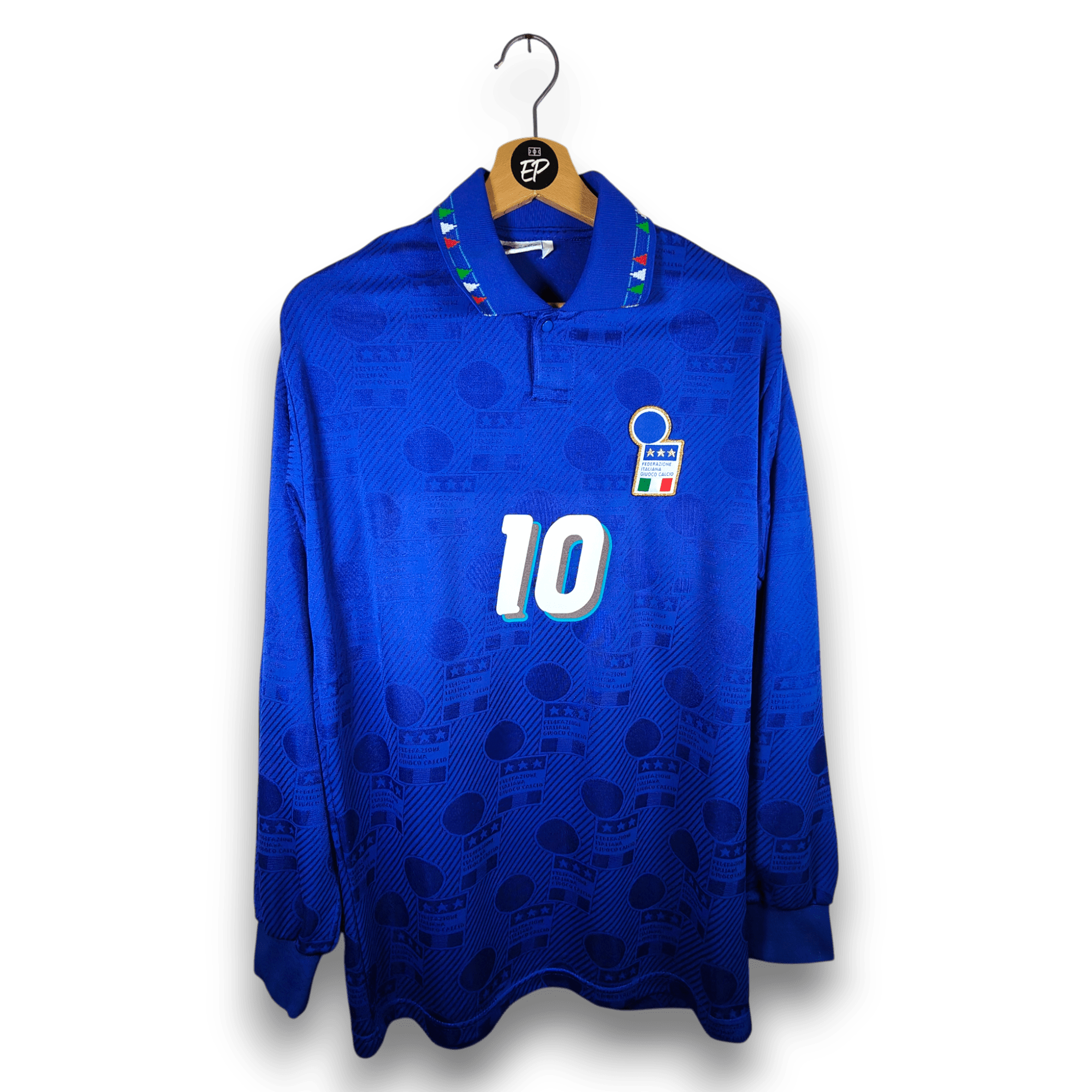 1994 Italy Home Shirt Baggio LS 10 - 9.5/10 - (M) - Eternal Pitch