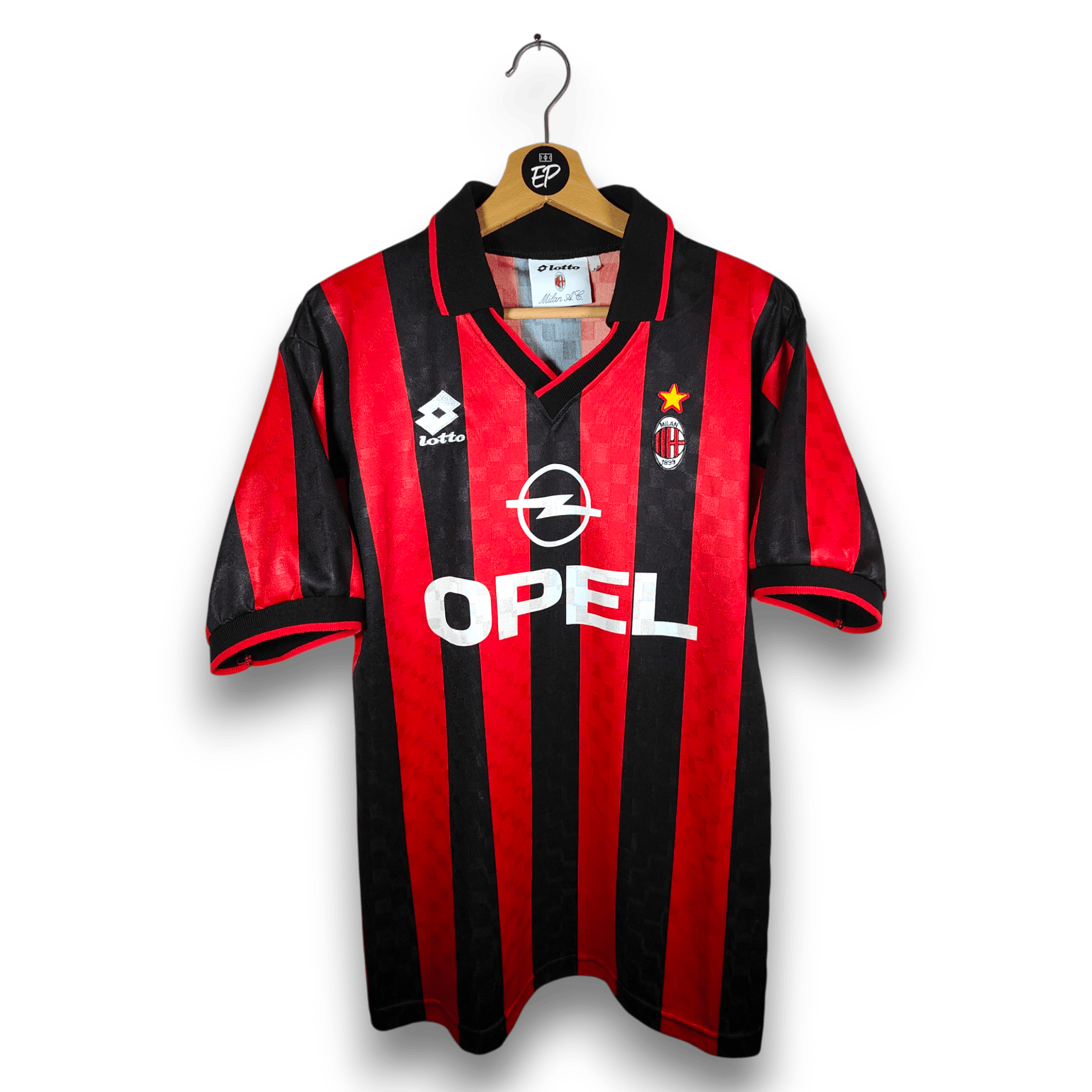 1995 - 96 AC Milan Home Shirt Maldini 3 - 9.5/10 - (M) - Eternal Pitch