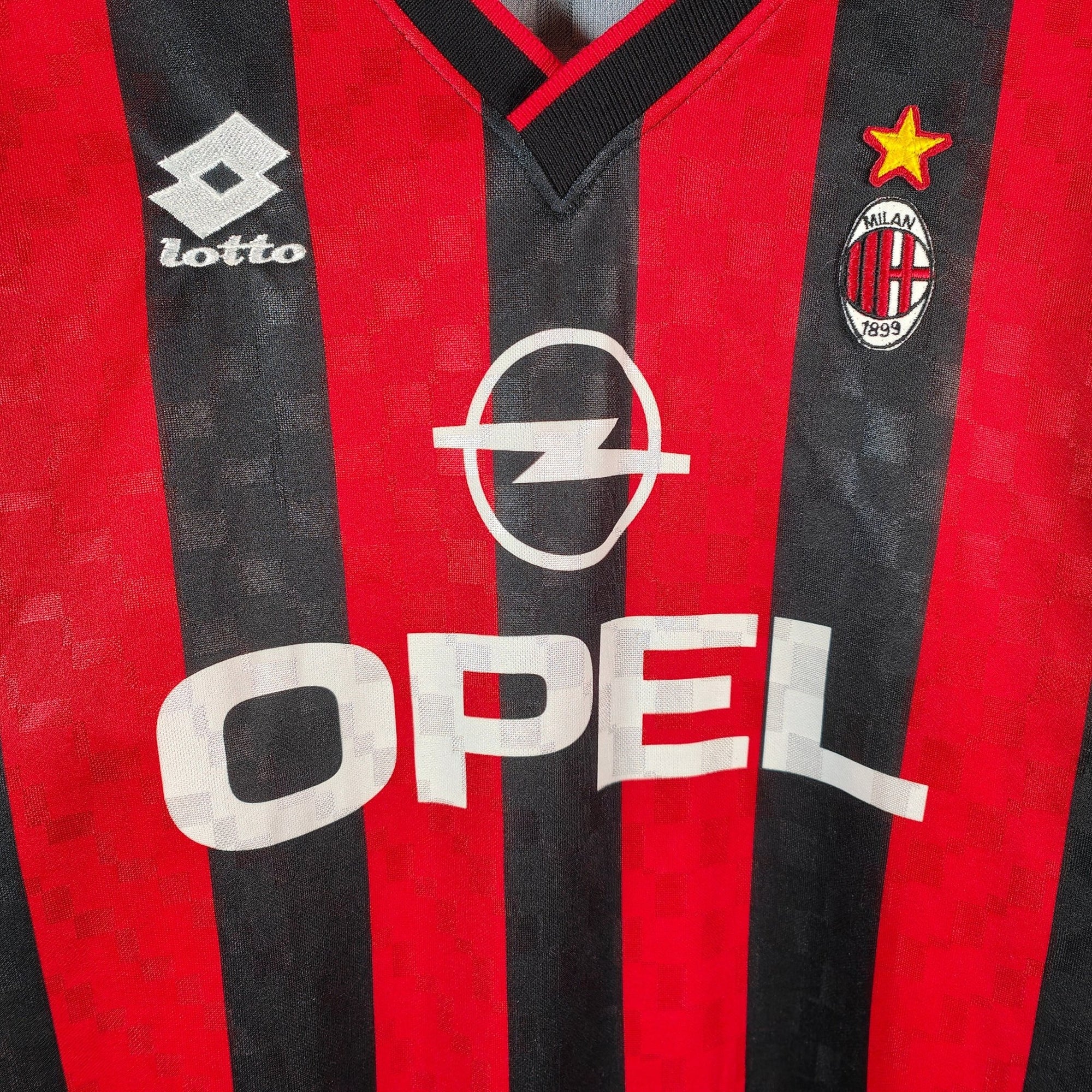 1995 - 96 AC Milan Home Shirt Maldini 3 - 9.5/10 - (M) - Eternal Pitch