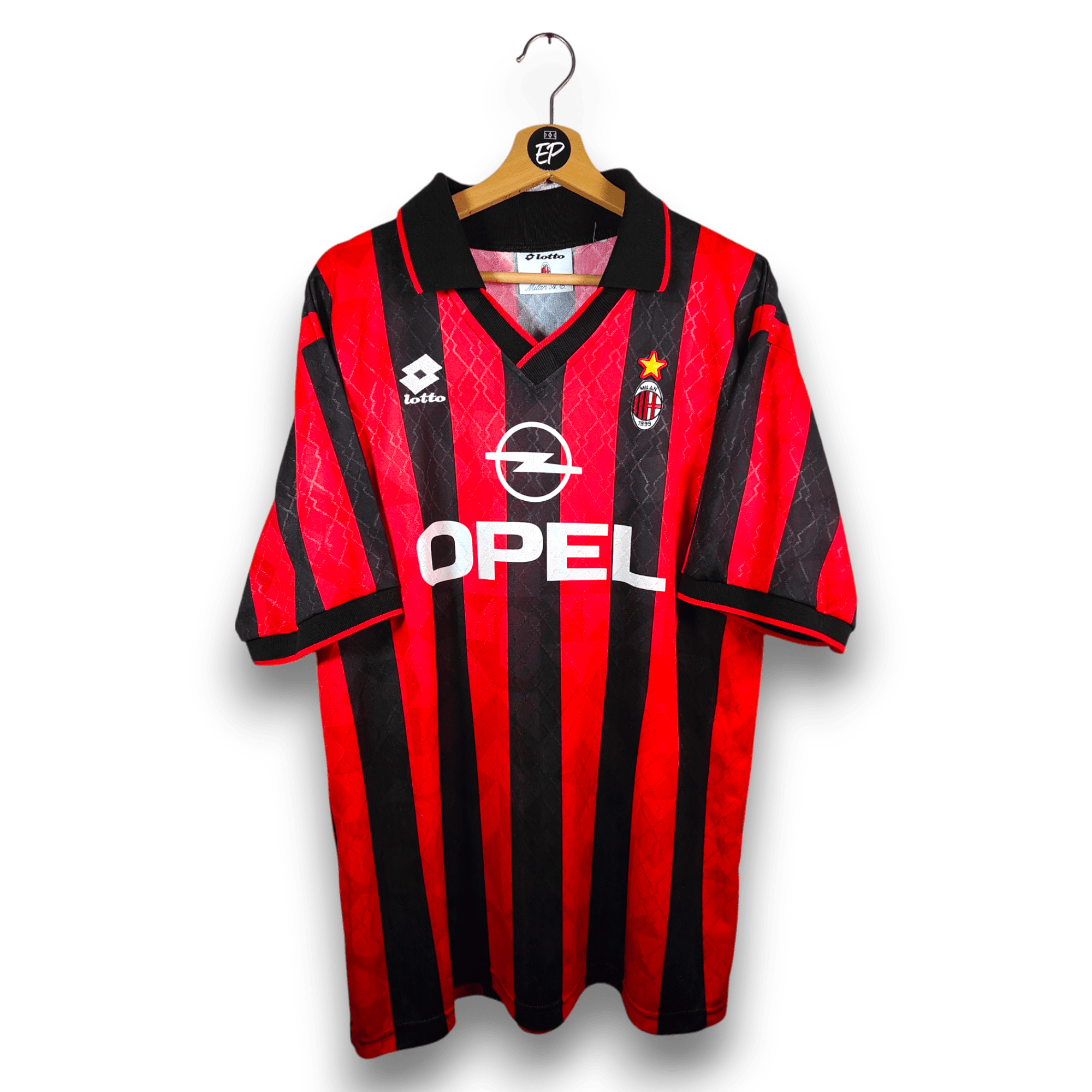 1995 - 96 AC Milan Home Shirt Weah 9 (L) - Eternal Pitch