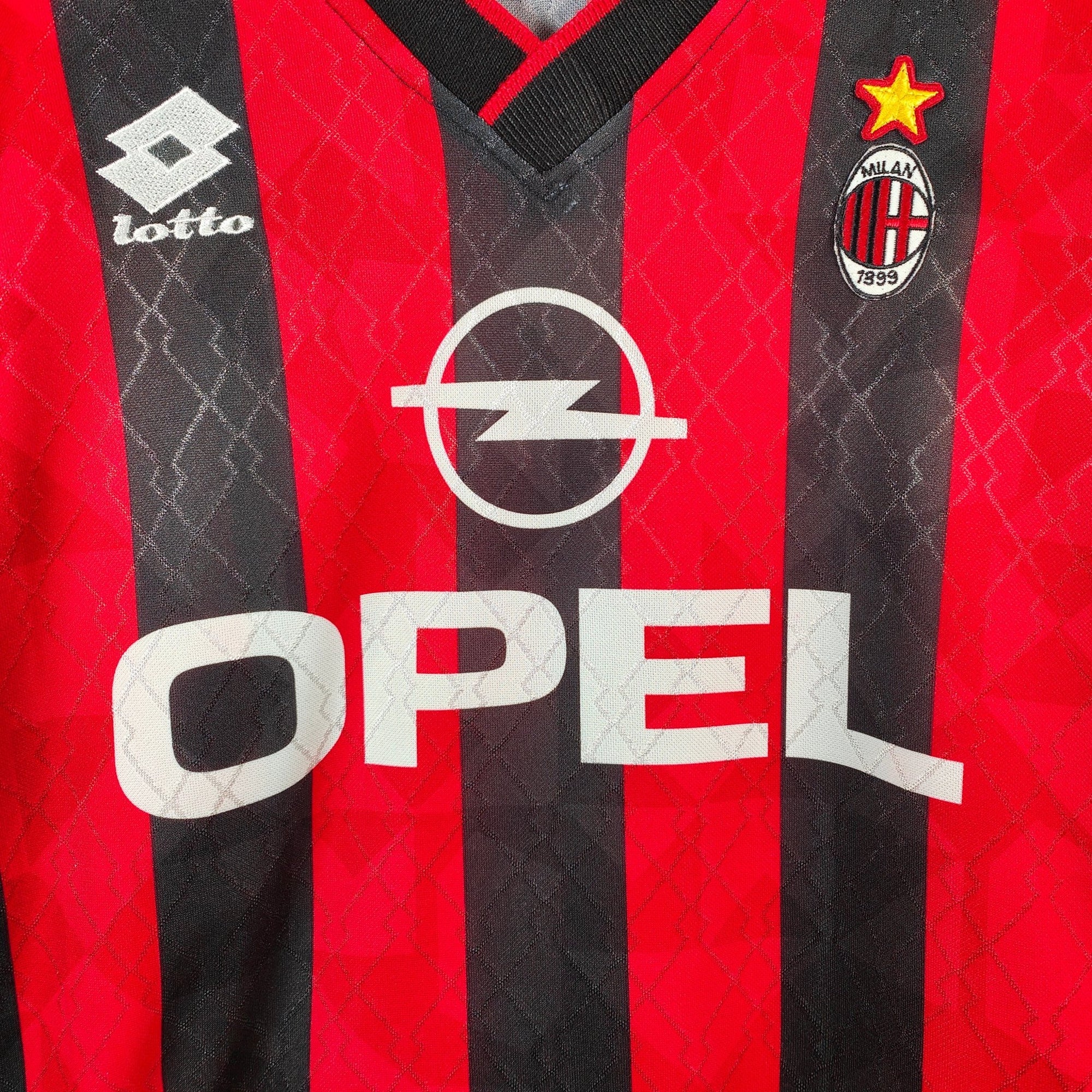 1995 - 96 AC Milan Home Shirt Weah 9 (L) - Eternal Pitch