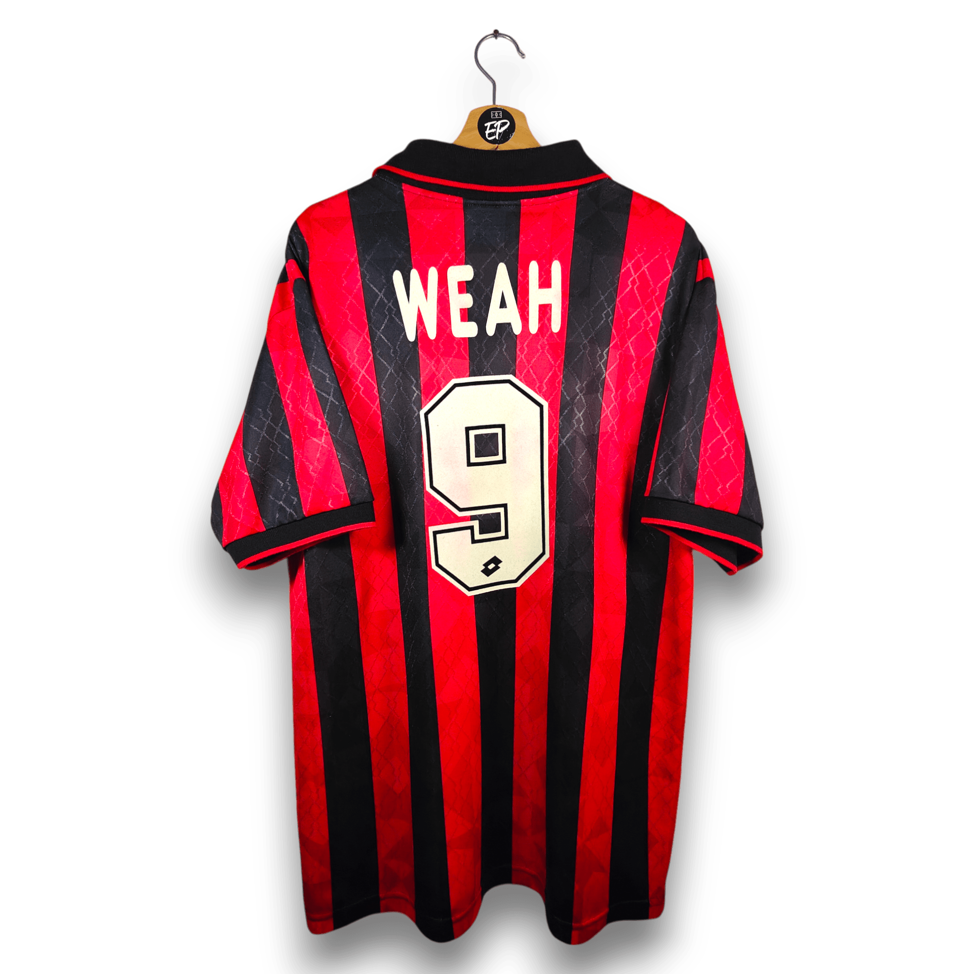 1995 - 96 AC Milan Home Shirt Weah 9 (L) - Eternal Pitch