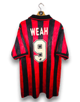 1995 - 96 AC Milan Home Shirt Weah 9 (L) - Eternal Pitch