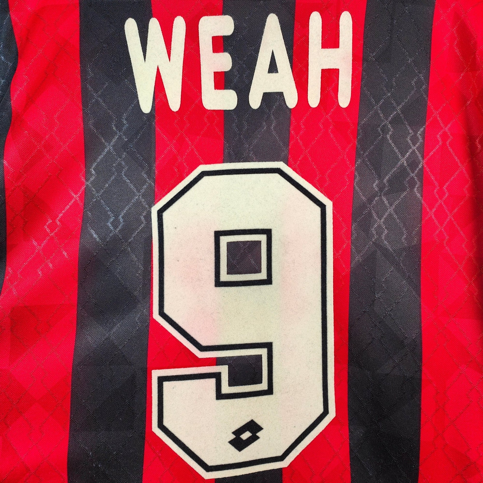 1995 - 96 AC Milan Home Shirt Weah 9 (L) - Eternal Pitch