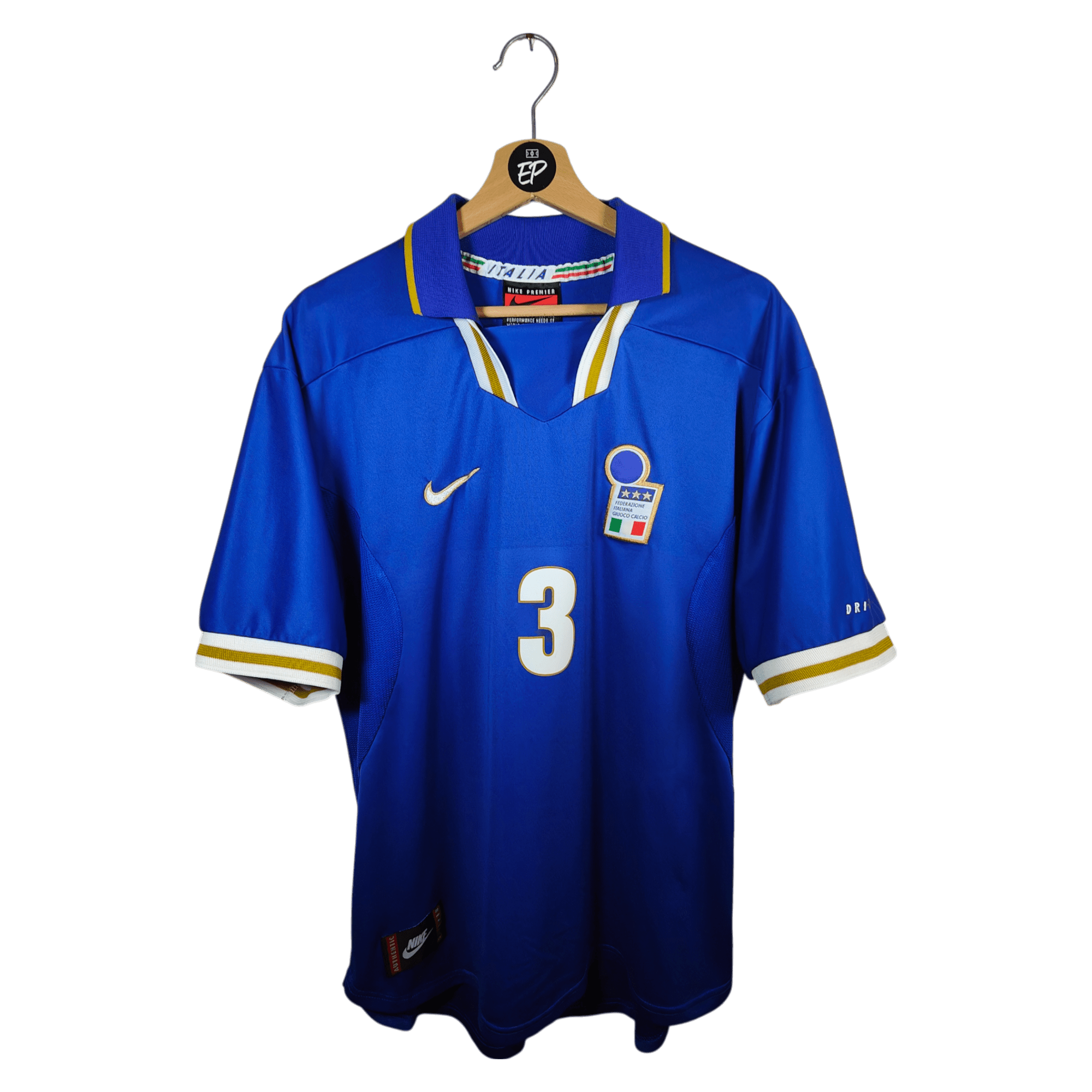 1996 - 97 Italy Home Shirt Maldini 3 - 9/10 - (XL) - Eternal Pitch