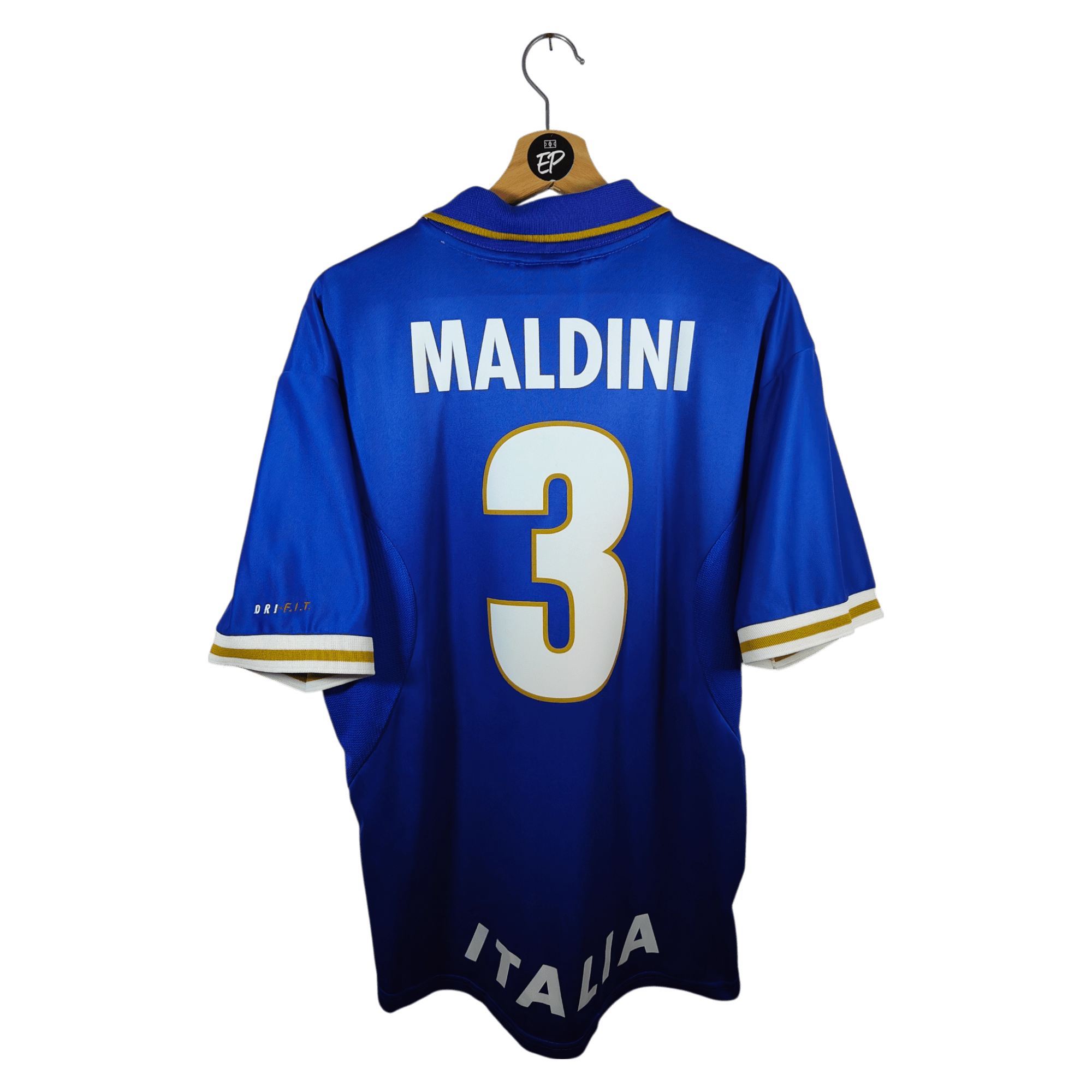 1996 - 97 Italy Home Shirt Maldini 3 - 9/10 - (XL) - Eternal Pitch