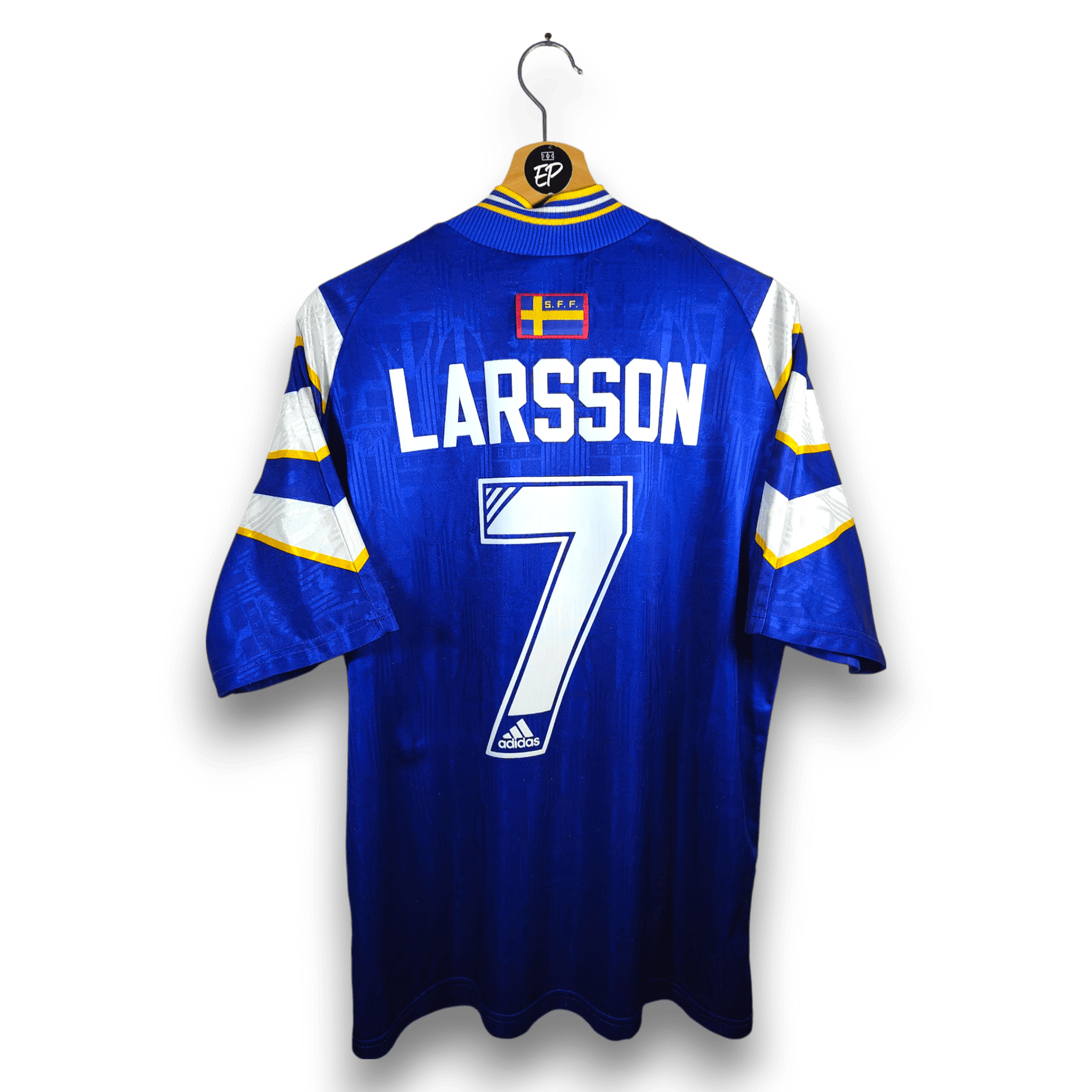 1996-98 Sweden Away Shirt Larsson #7 - 8/10 - (M) – – Eternal Pitch