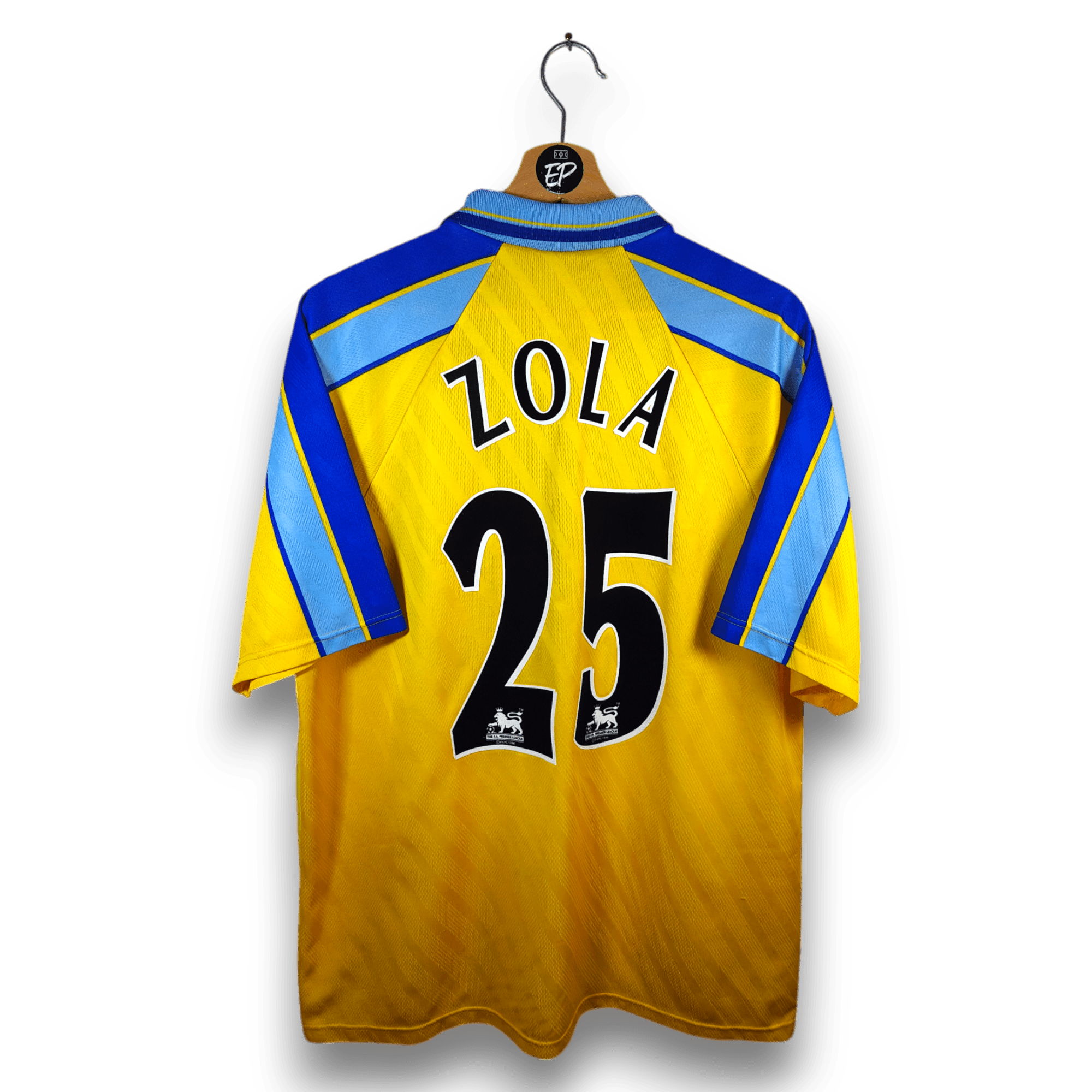 1997 - 98 Chelsea Away Shirt Zola 25 - 8.5/10 - (XL) - Eternal Pitch