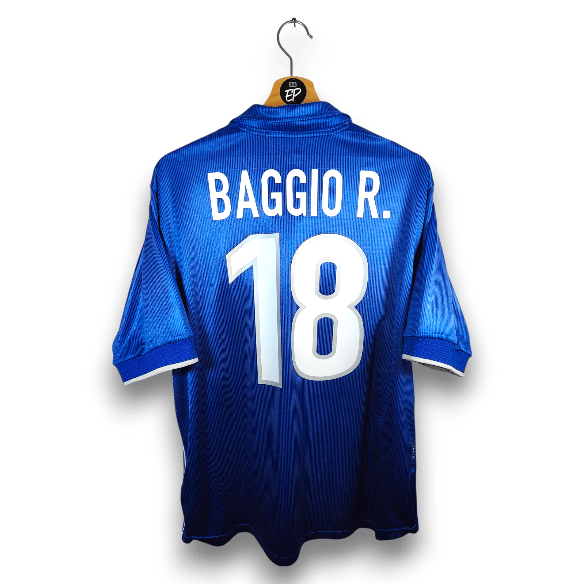 1997 - 98 Italy Home Shirt Baggio 18 - 7.5/10 - (L) - Eternal Pitch