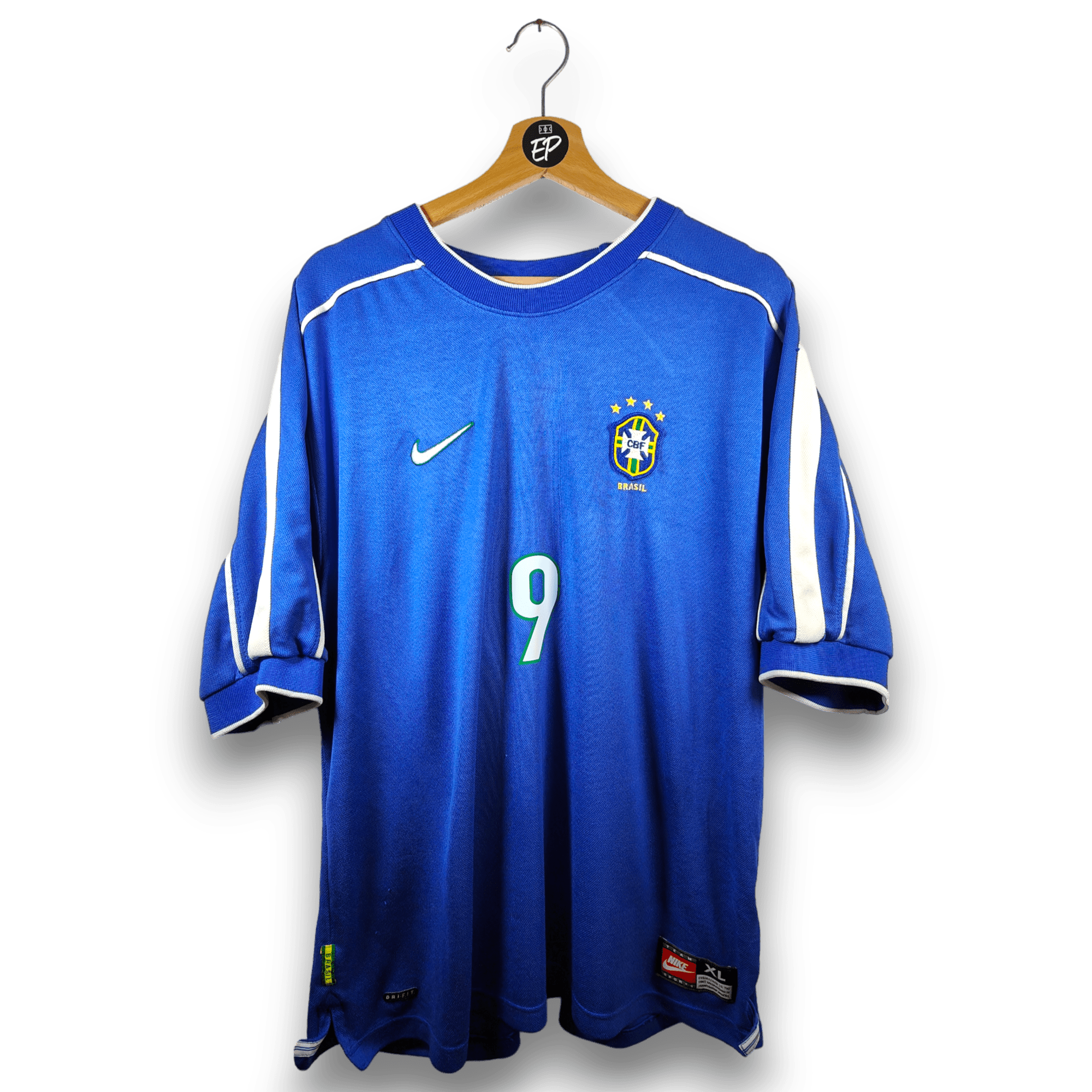 1998 - 00 Brazil Away Shirt Ronaldo 9 (XL) - Eternal Pitch