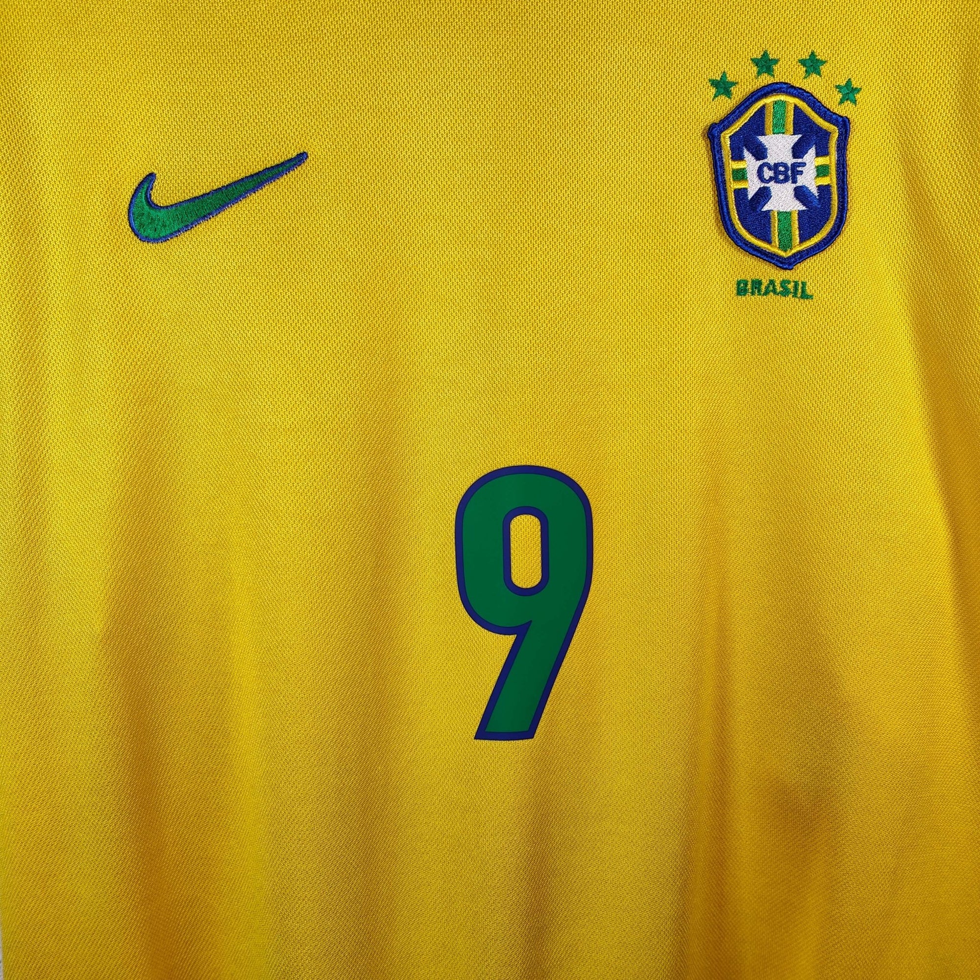 1998 - 00 Brazil Home Shirt Ronaldo 9 - 7.5/10 - (M) - Eternal Pitch