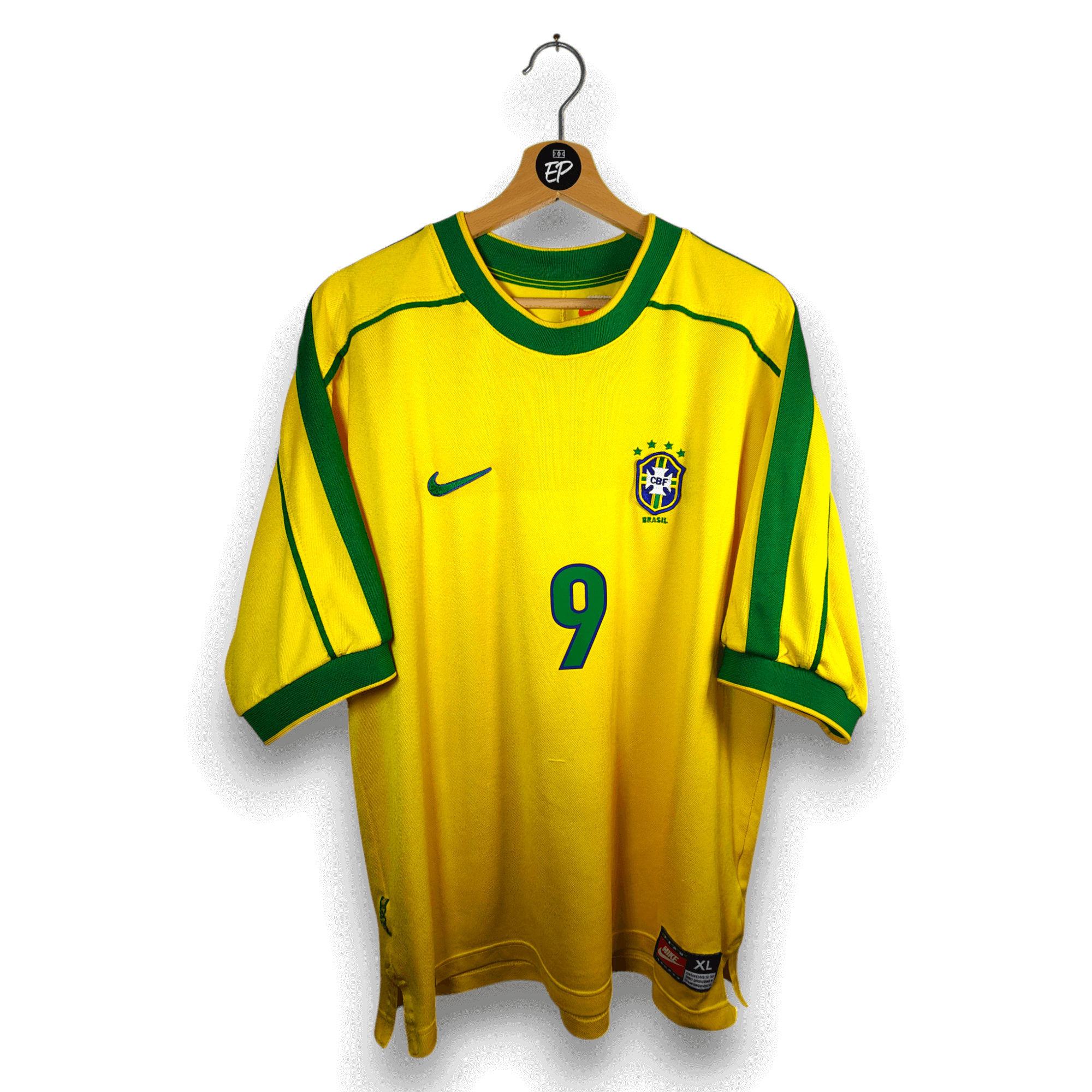 1998 - 00 Brazil Home Shirt Ronaldo 9 - 8.5/10 - (XL) - Eternal Pitch