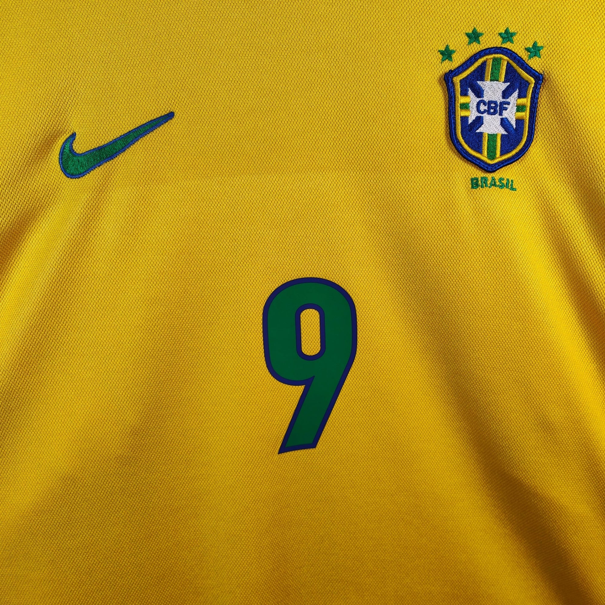 1998 - 00 Brazil Home Shirt Ronaldo 9 - 9.5/10 - (L) - Eternal Pitch