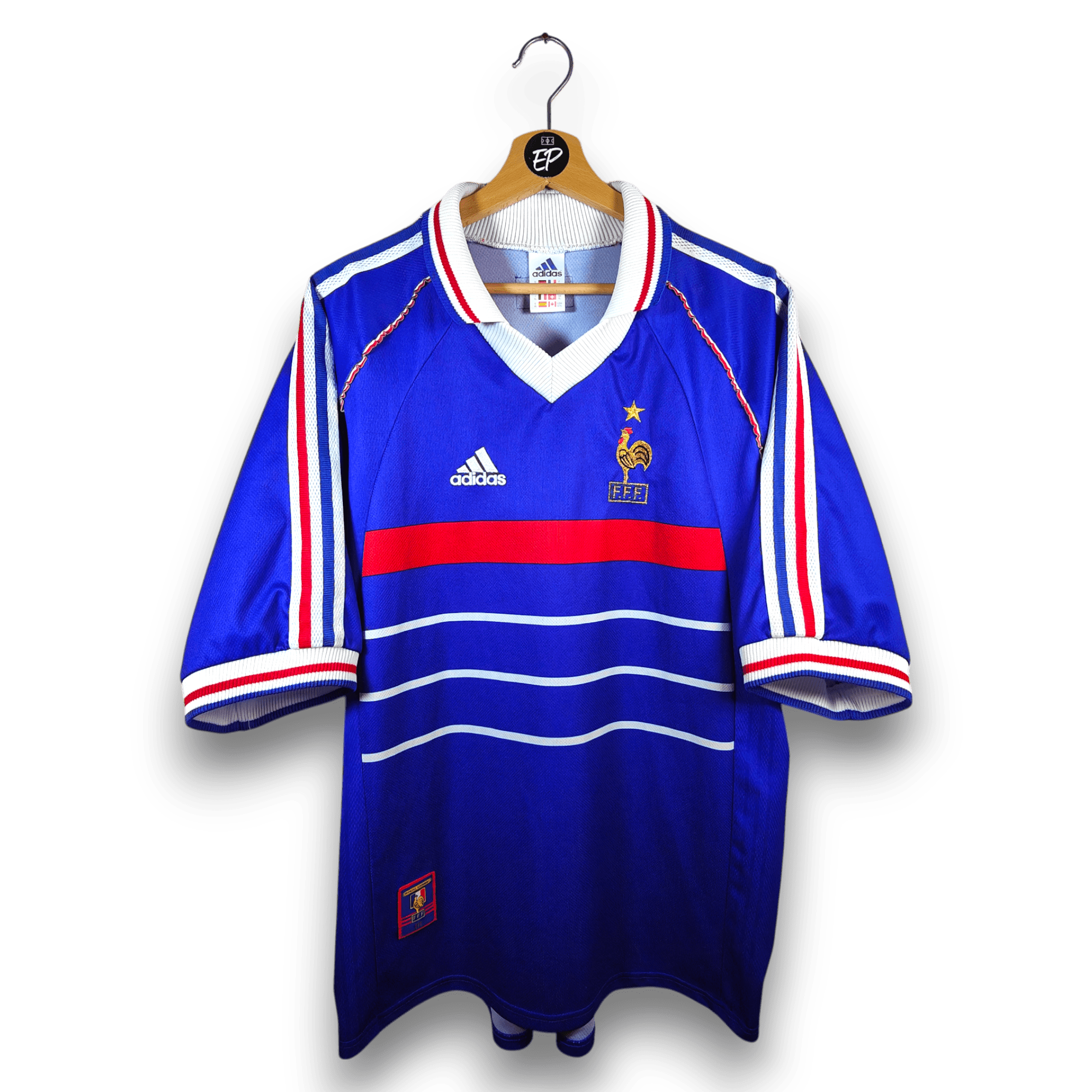 1998 - 00 France Home Shirt - 8.5/10 - (XL) - Eternal Pitch