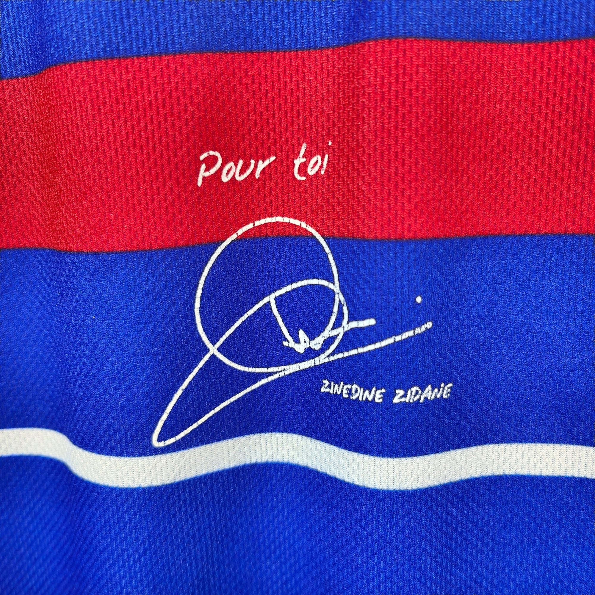 1998 - 00 France Home Shirt *Pour toi Zidane* - 9/10 - (XL) - Eternal Pitch