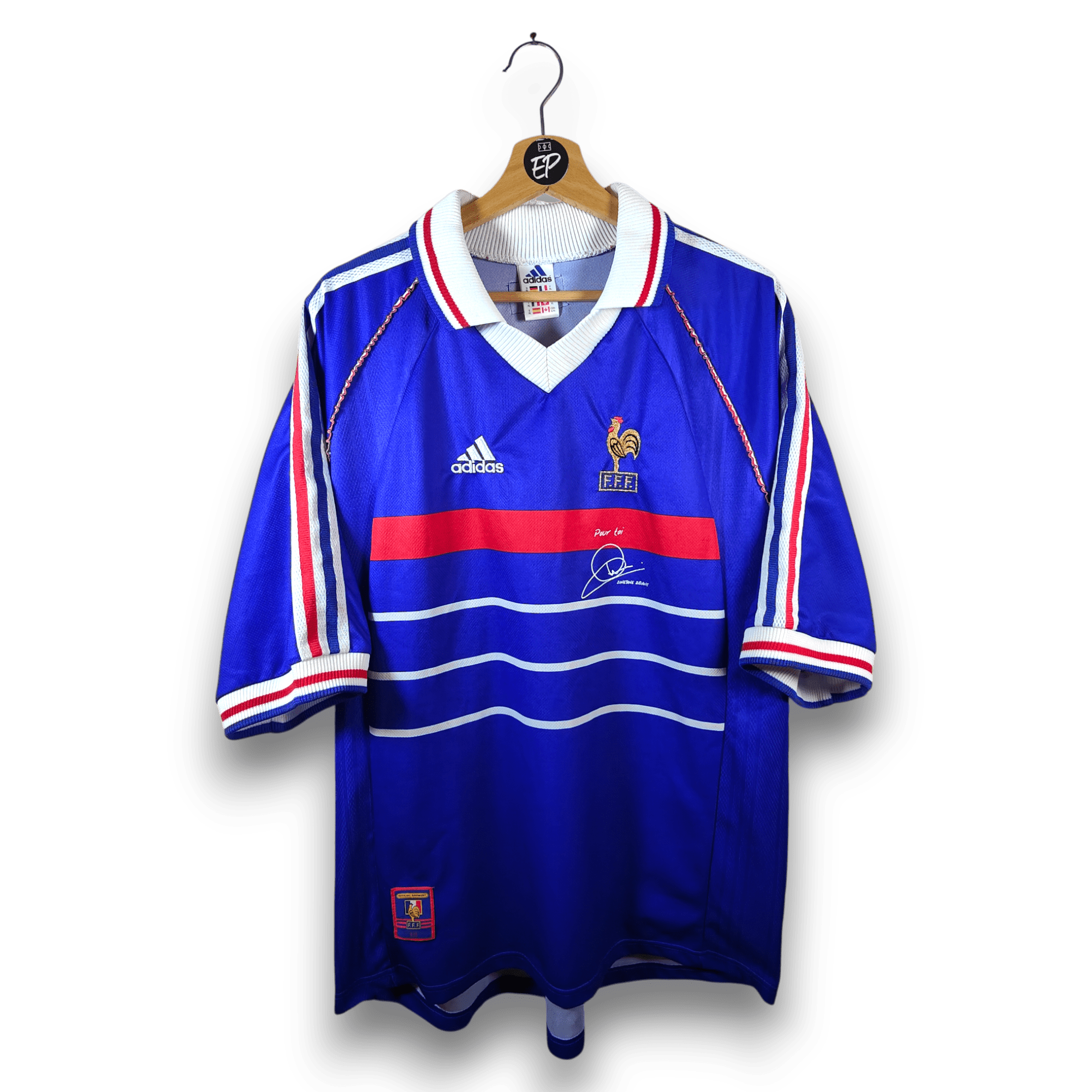 1998 - 00 France Home Shirt *Pour toi Zidane* - 9/10 - (XL) - Eternal Pitch