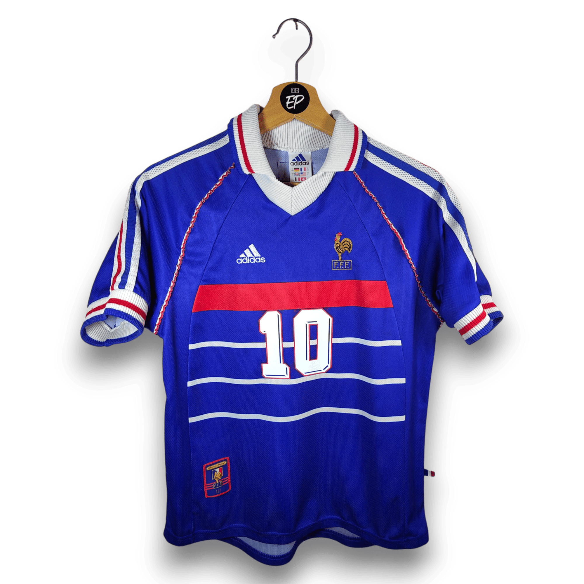 1998 - 00 France Home Shirt Zidane 10 - 8/10 - (XS) - Eternal Pitch