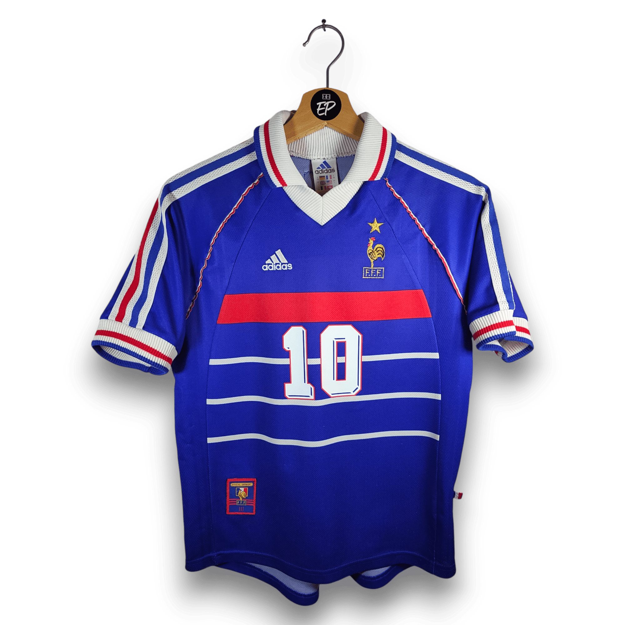 1998 - 00 France Home Shirt Zidane 10 - 8/10 - (XS) - Eternal Pitch