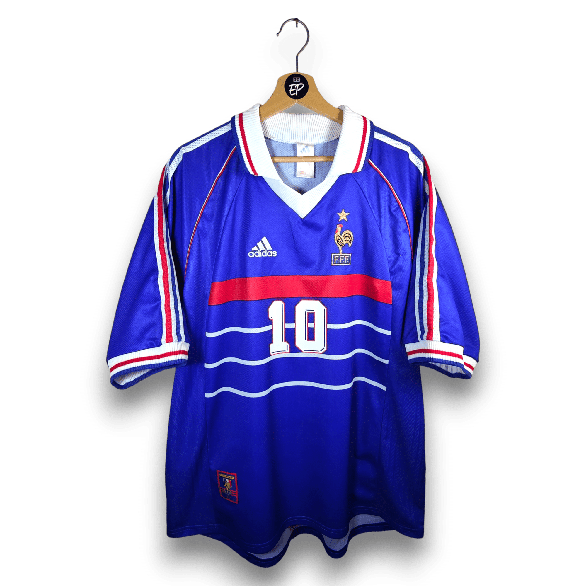 1998 - 00 France Home Shirt Zidane 10 - 8.5/10 - (XL) - Eternal Pitch