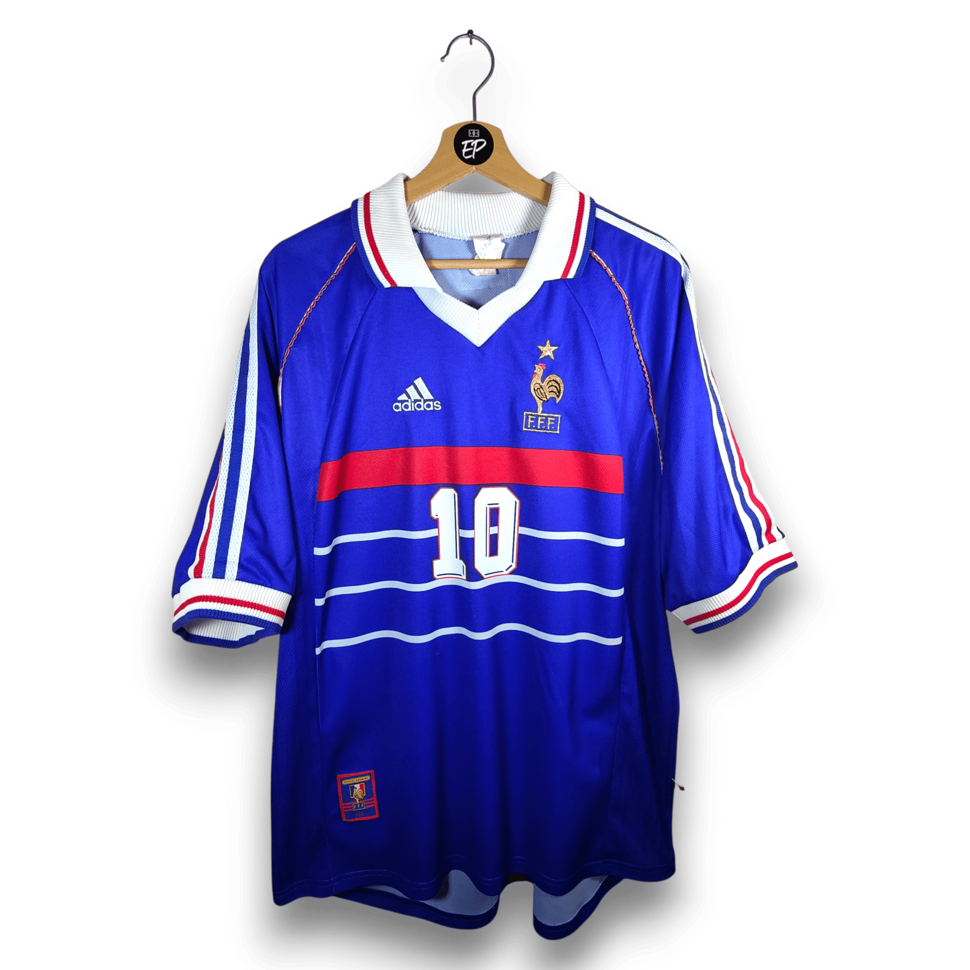 1998 - 00 France Home Shirt Zidane 10 - 9/10 - (XL) - Eternal Pitch