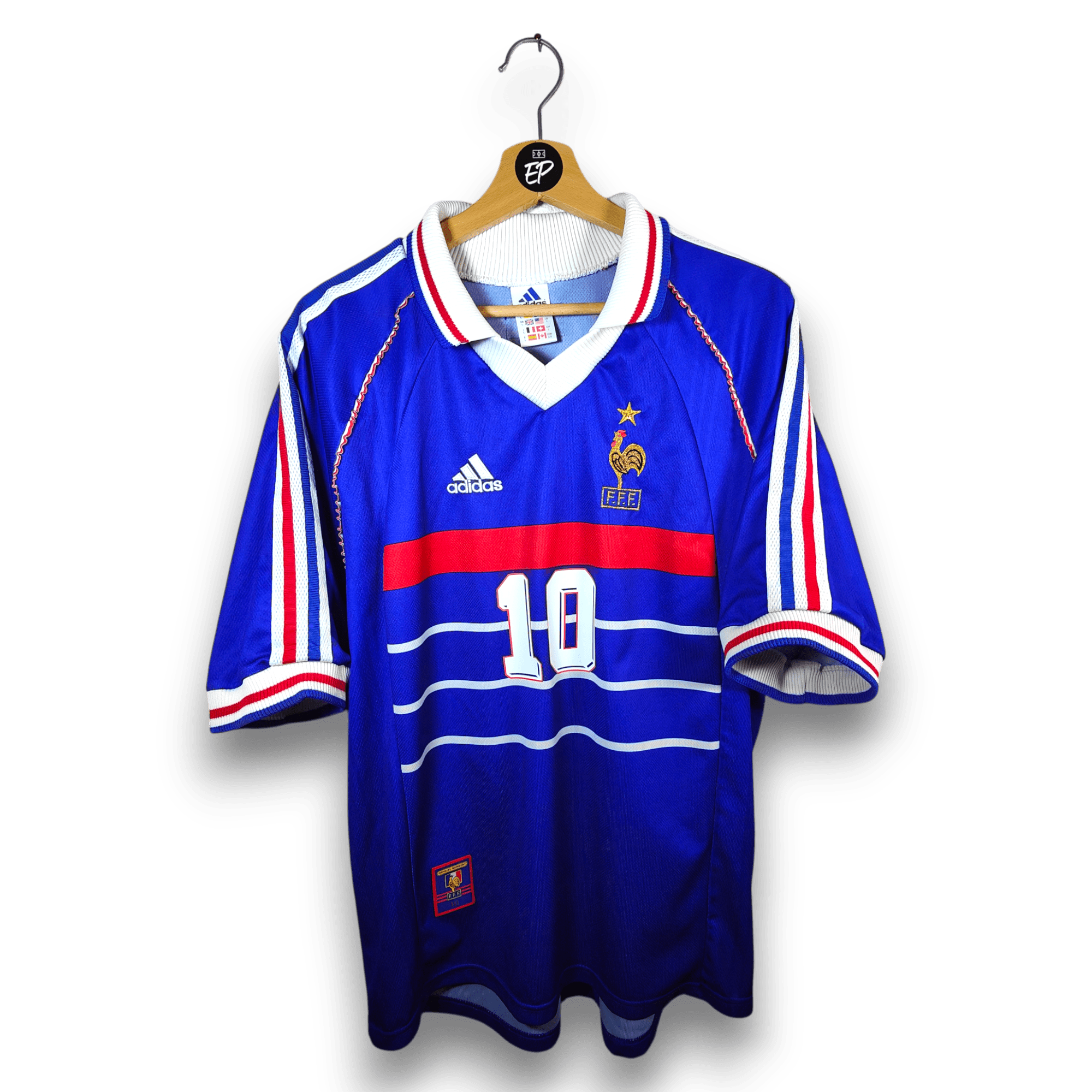 1998 - 00 France Home Shirt Zidane 10 - 9.5/10 - (L) - Eternal Pitch