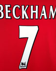 1998 - 00 Manchester United Home Shirt Beckham 7 - 8.5/10 - (XL) - Eternal Pitch