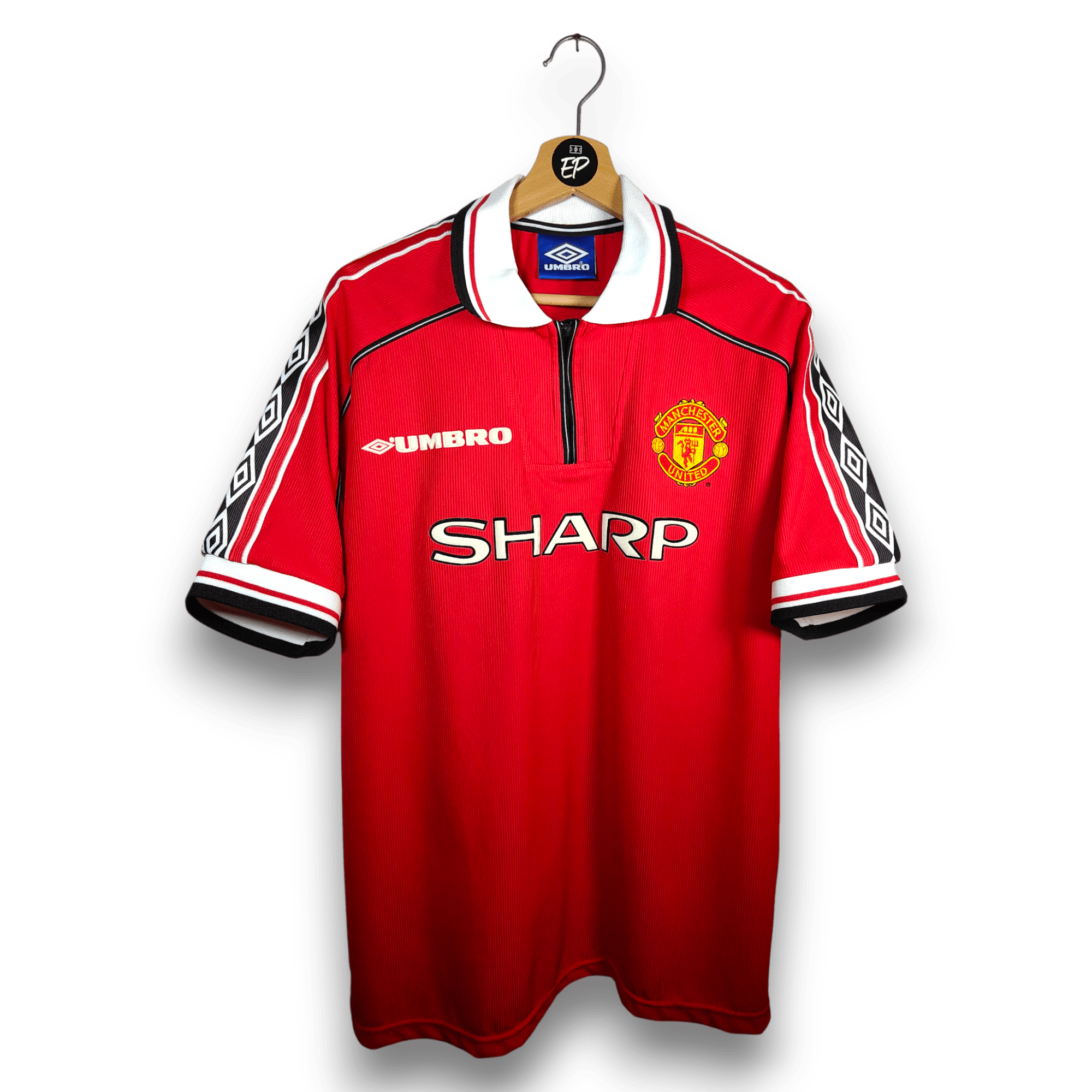 1998 - 00 Manchester United Home Shirt Beckham 7 - 8.5/10 - (XL) - Eternal Pitch
