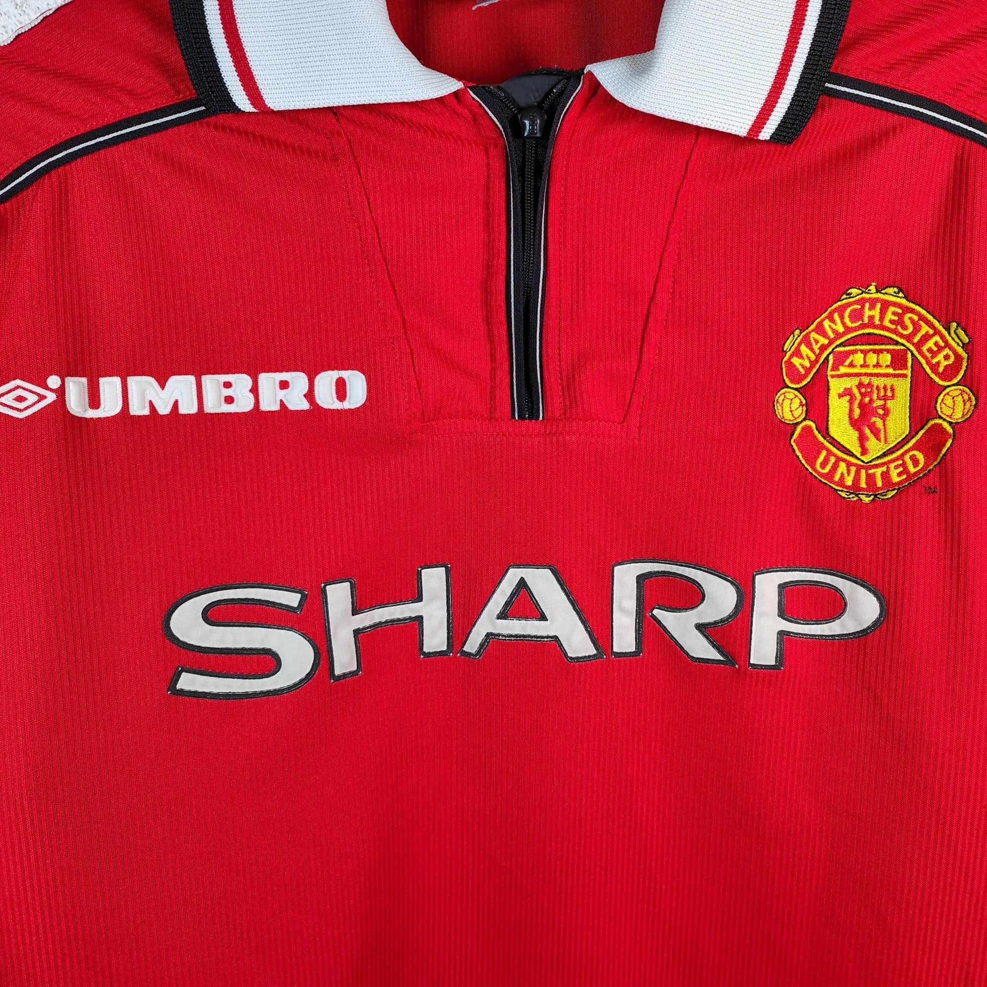 1998 - 00 Manchester United Home Shirt Beckham 7 - 9/10 - (L) - Eternal Pitch