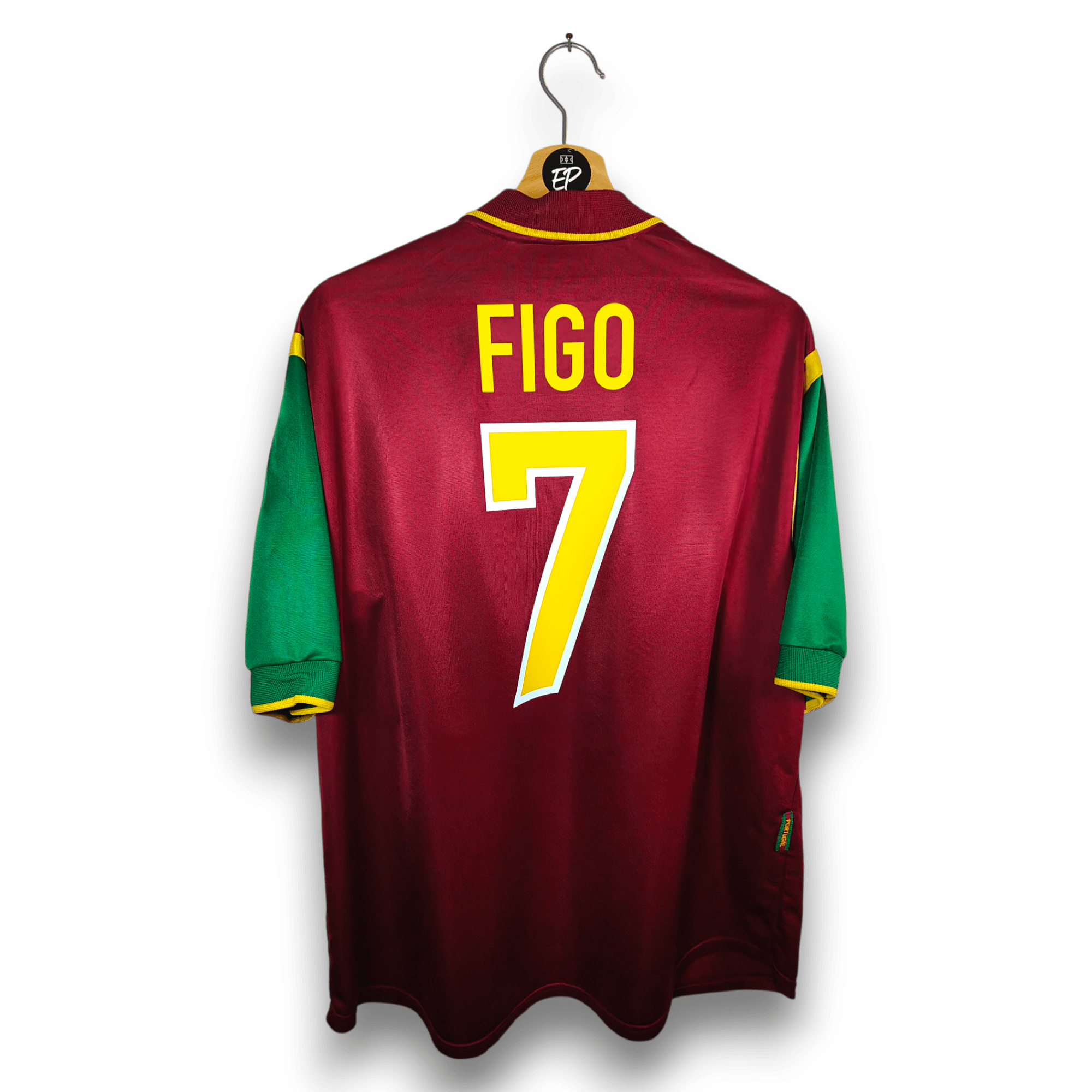 1998 - 00 Portugal Home Shirt Figo 7 - 7/10 - (L) - Eternal Pitch