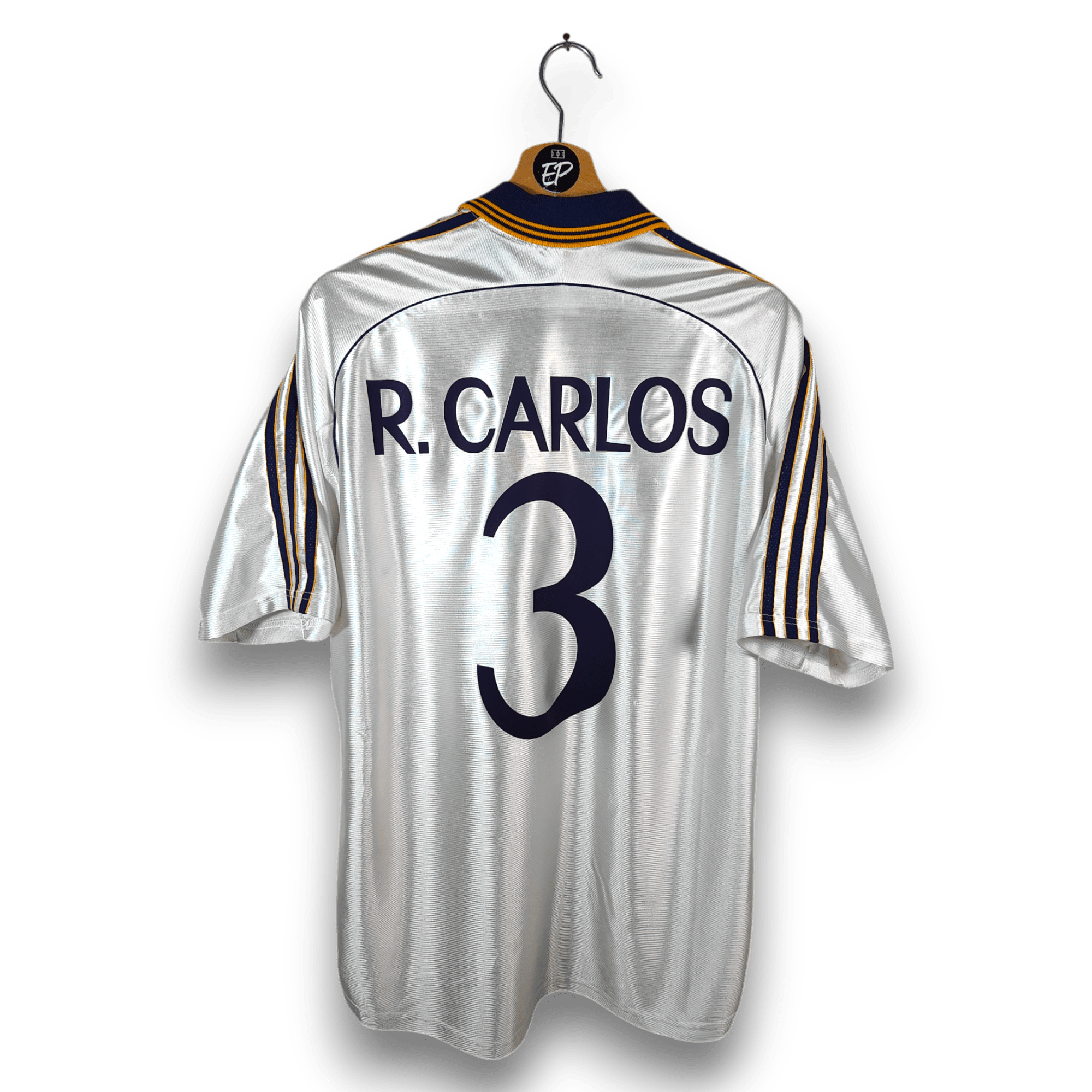 1998 - 00 Real Madrid Home Shirt Roberto Carlos 3 - 8/10 - (M) - Eternal Pitch