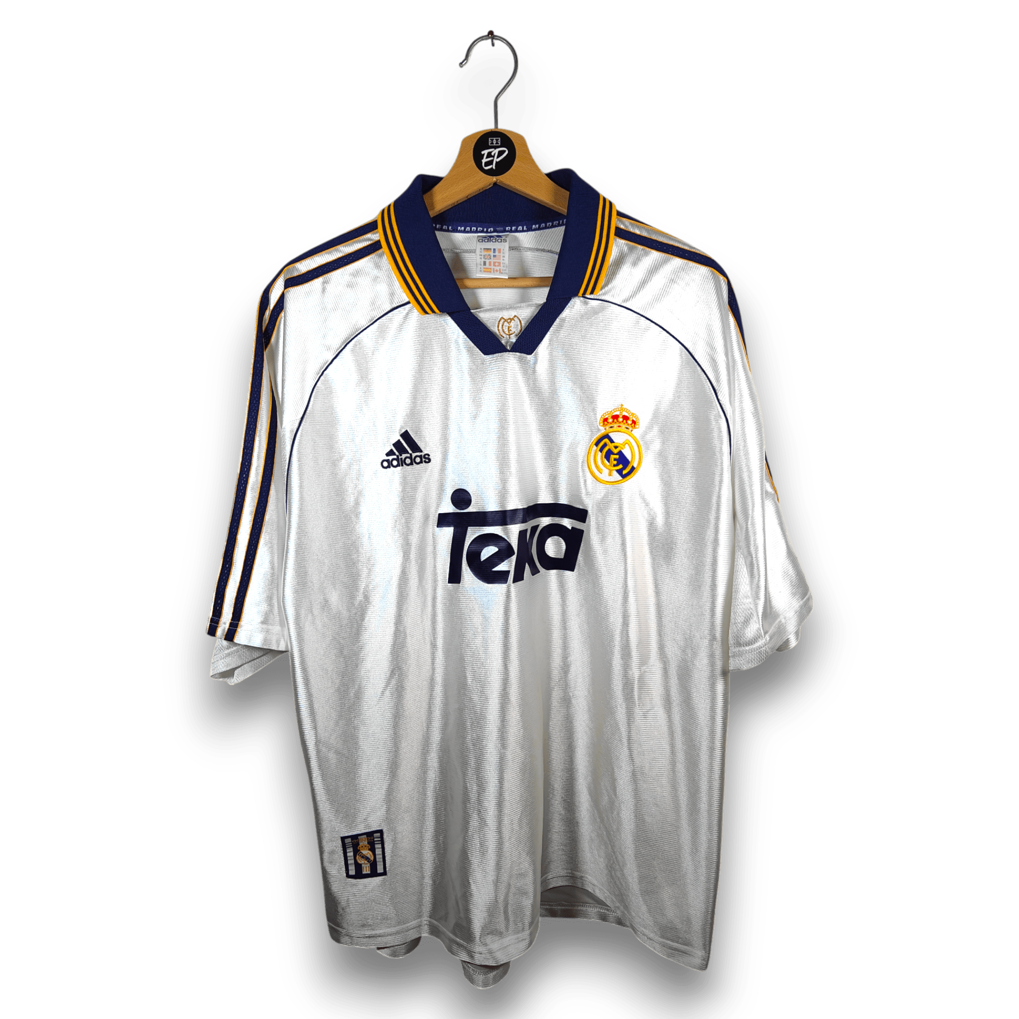 1998 - 00 Real Madrid Home Shirt Suker 9 - 9/10 - (XL) - Eternal Pitch