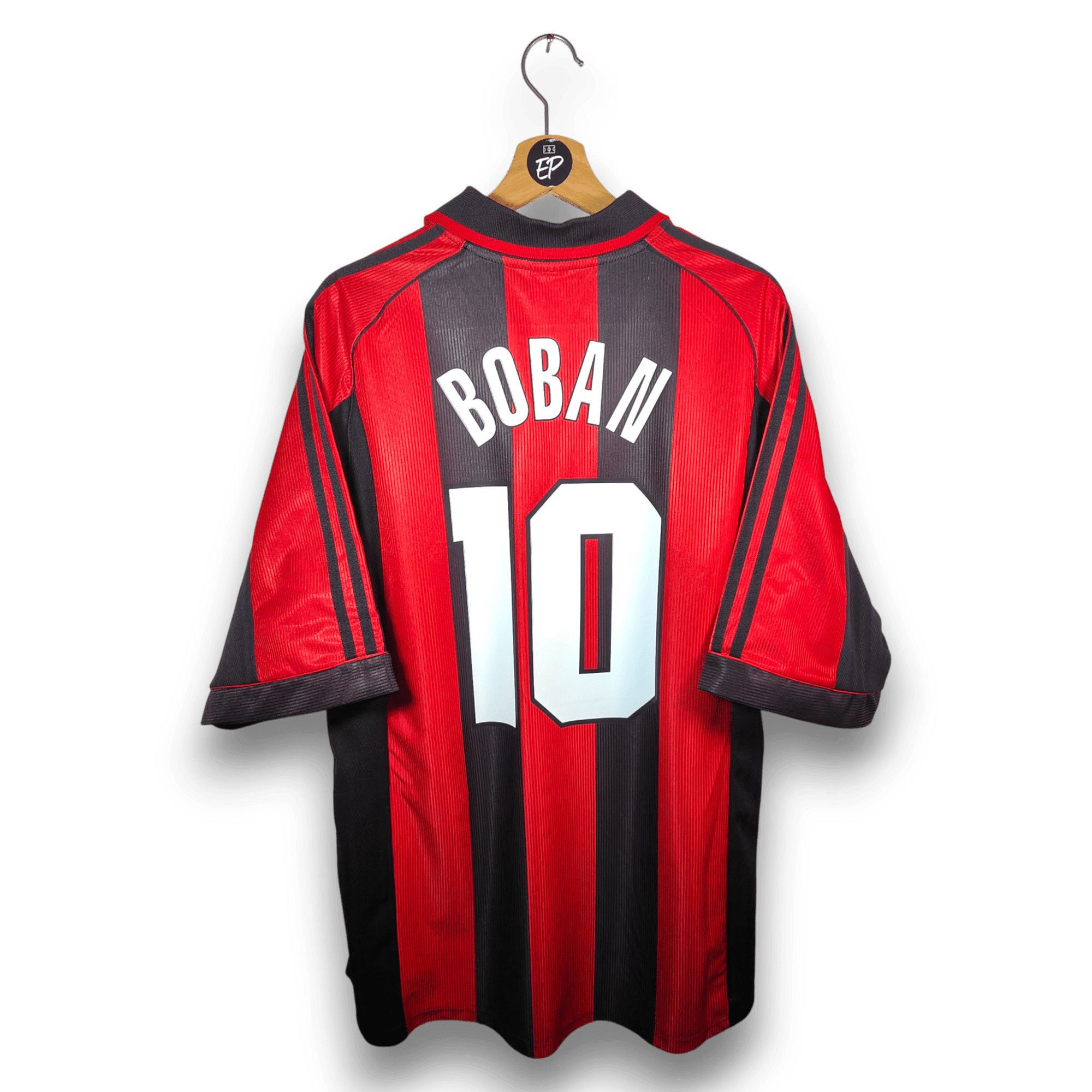 1998 - 99 AC Milan Home Shirt Boban 10 - 9/10 - (XL) - Eternal Pitch