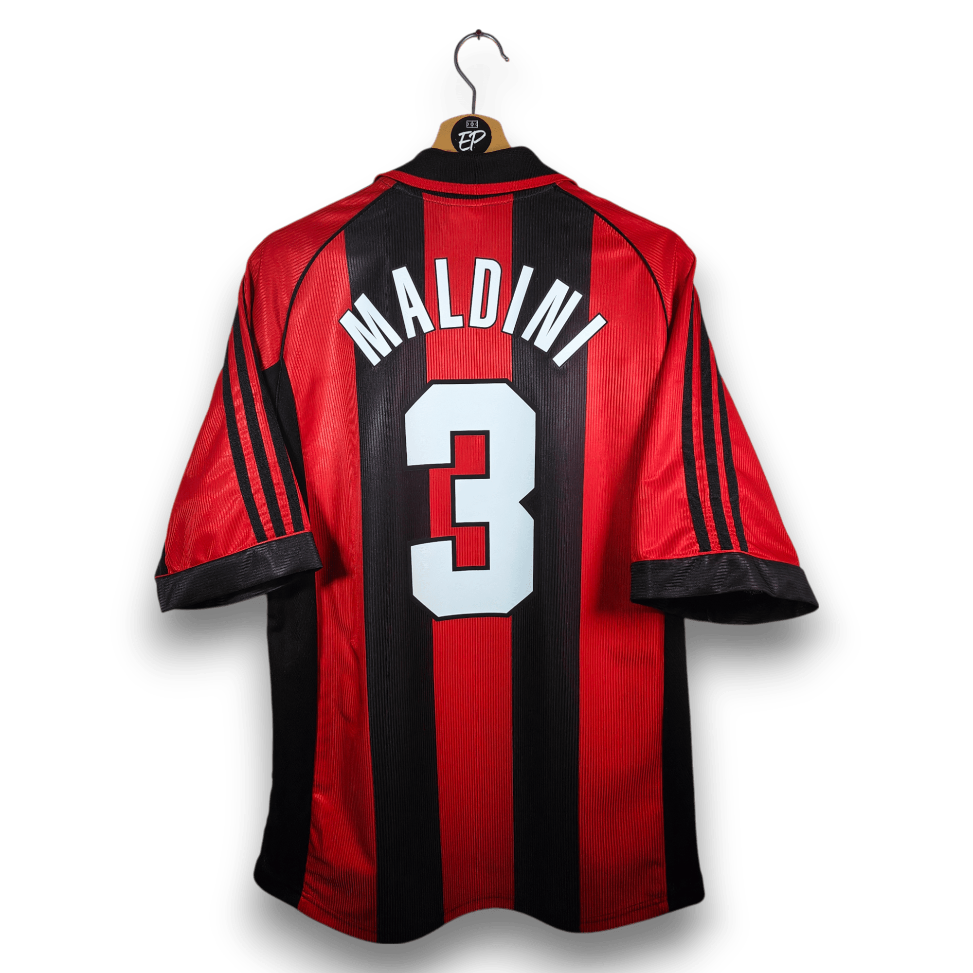 1998 - 99 AC Milan Home Shirt Maldini 3 - 8/10 - (M) - Eternal Pitch
