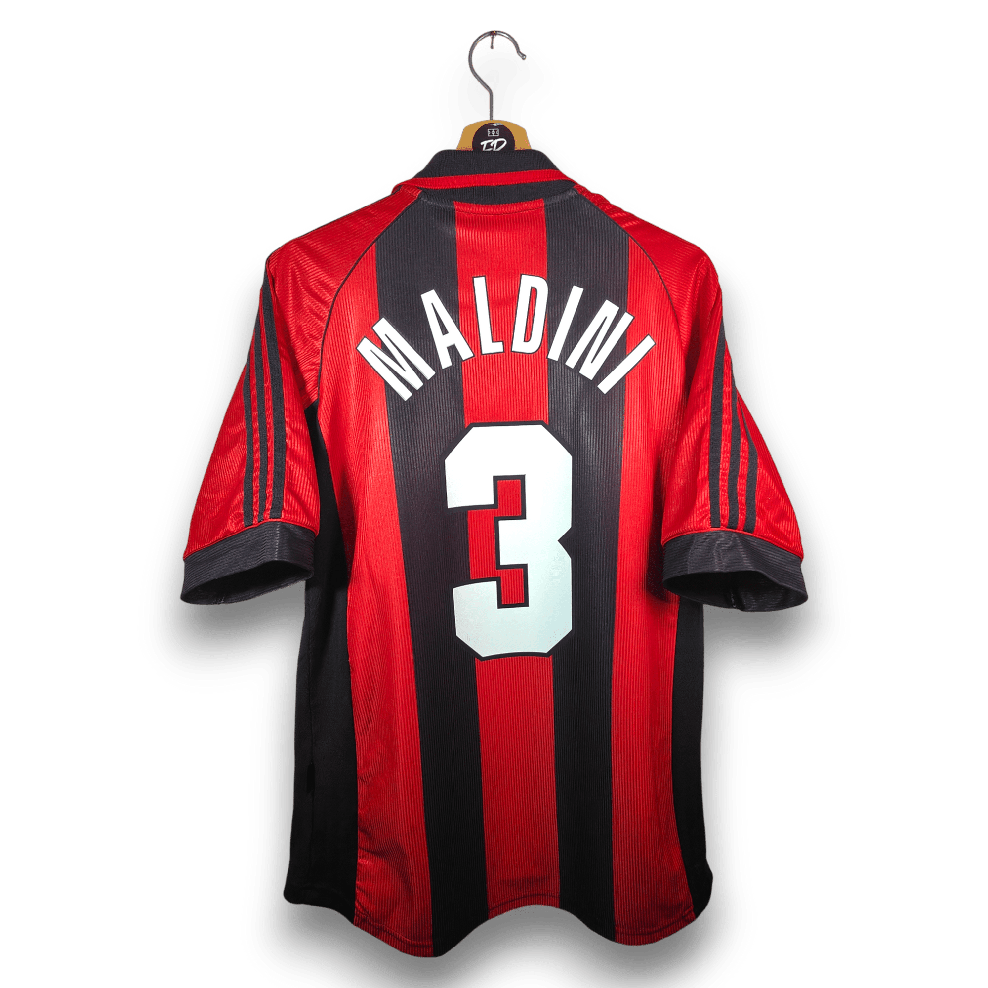 1998 - 99 AC Milan Home Shirt Maldini 3 - 8.5/10 - (S) - Eternal Pitch