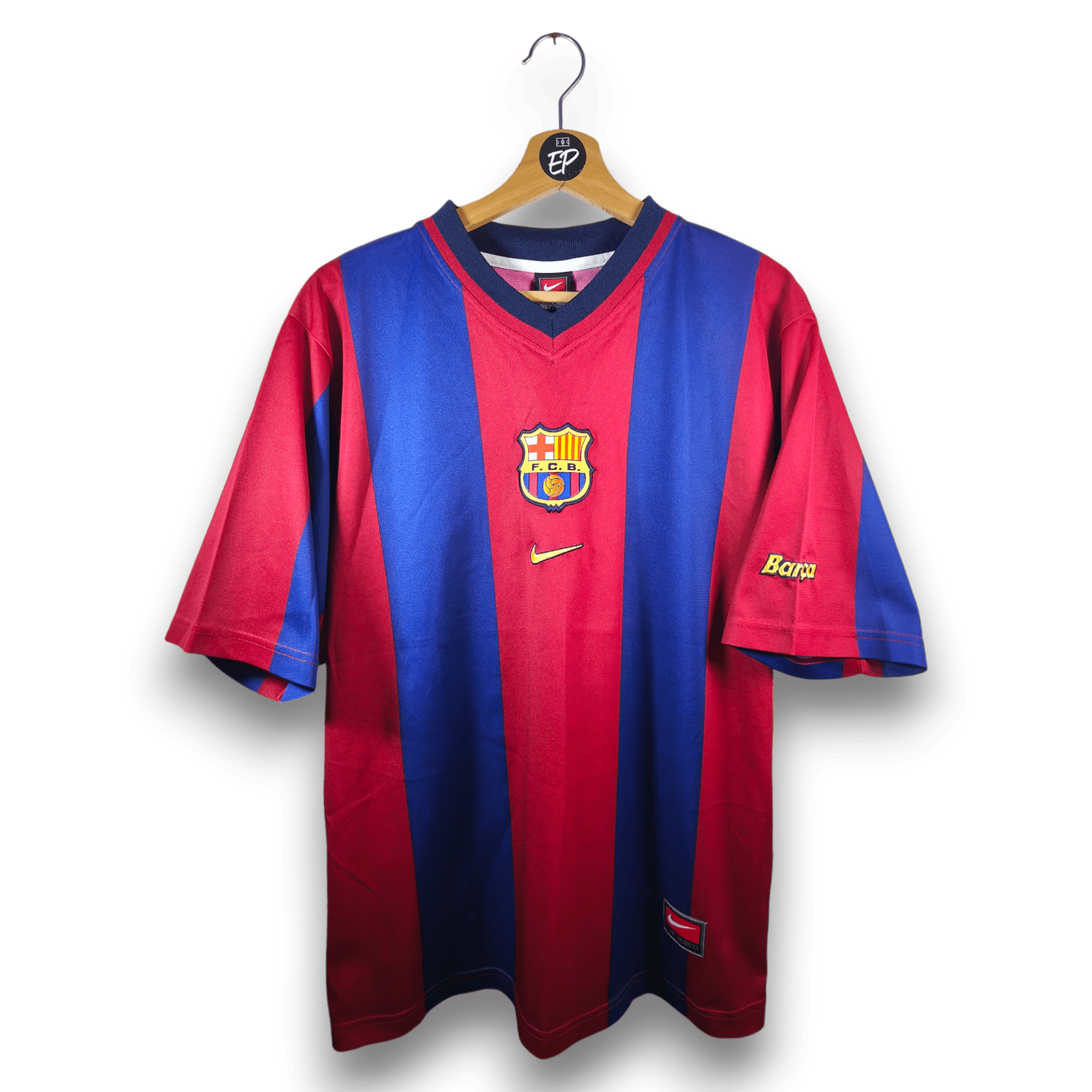 1998 - 99 FC Barcelona Home Shirt Rivaldo 11 - 9/10 - (M) - Eternal Pitch