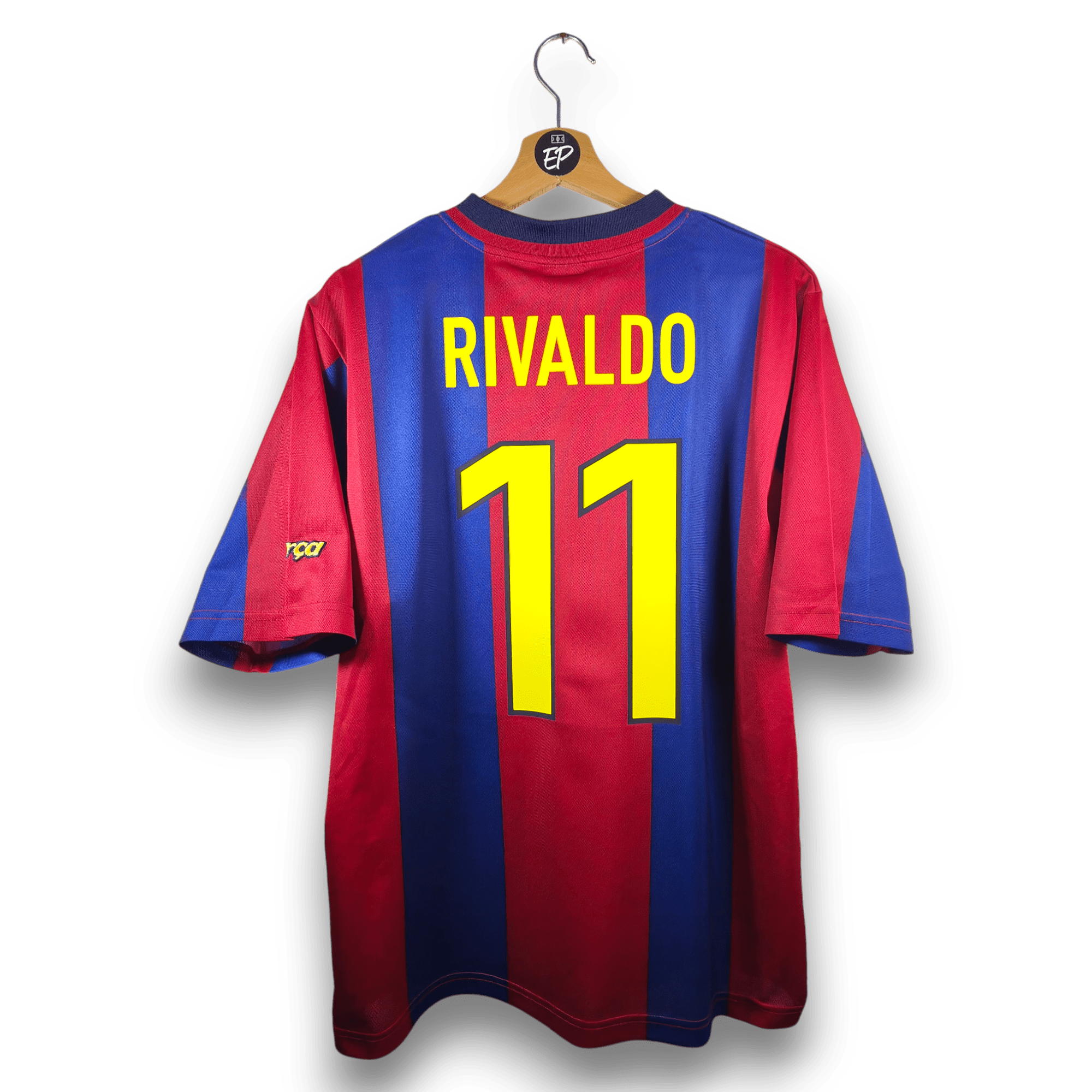 1998 - 99 FC Barcelona Home Shirt Rivaldo 11 - 9/10 - (M) - Eternal Pitch