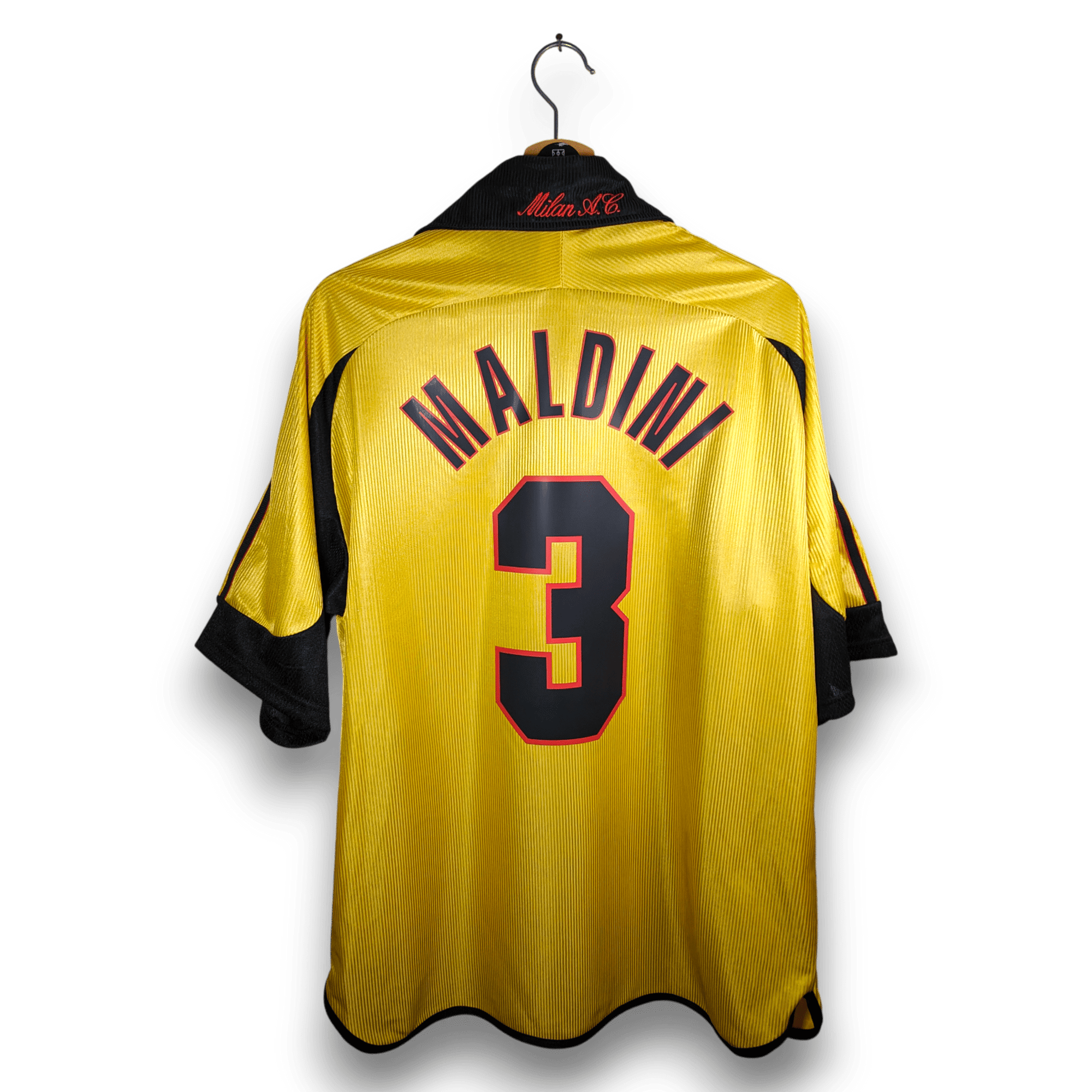 1999 - 00 AC Milan Fourth Shirt Maldini 3 - 9/10 - (L) - Eternal Pitch