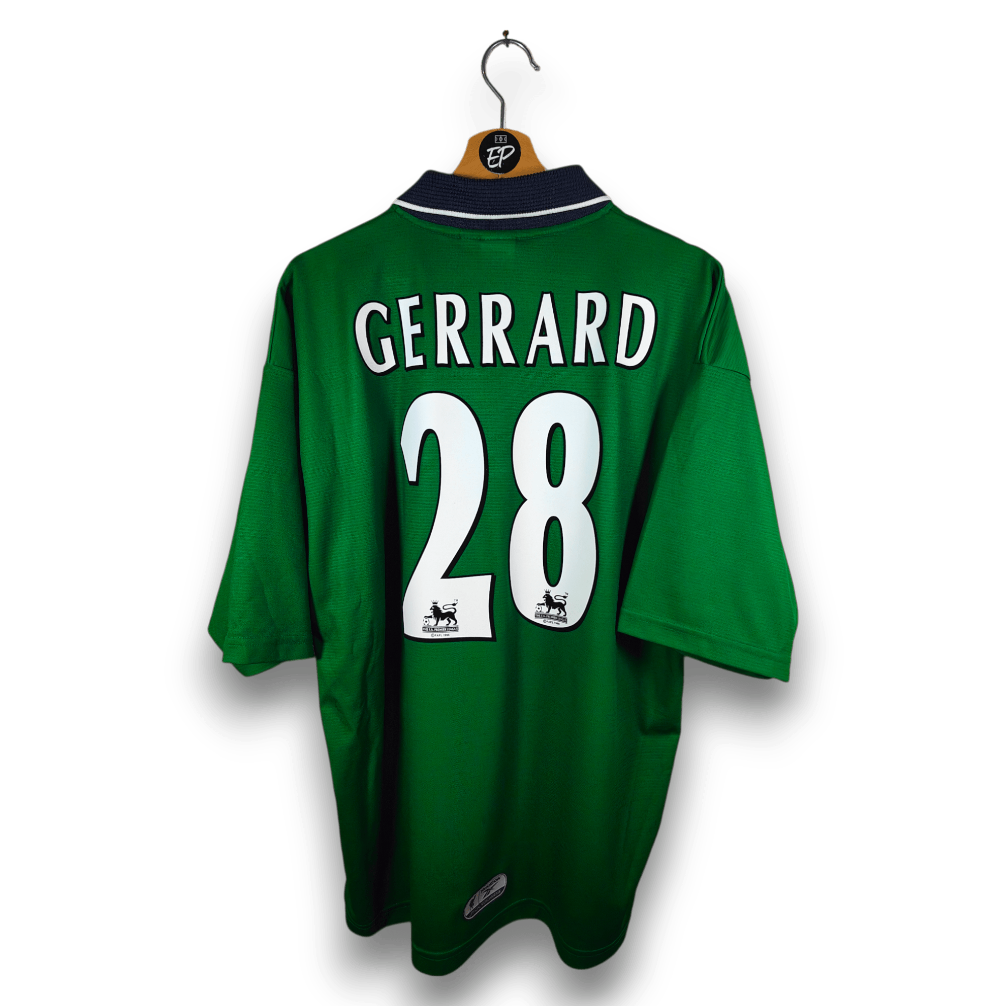 1999 - 00 Liverpool Away Shirt Gerrard 28 - 9/10 - (L) - Eternal Pitch