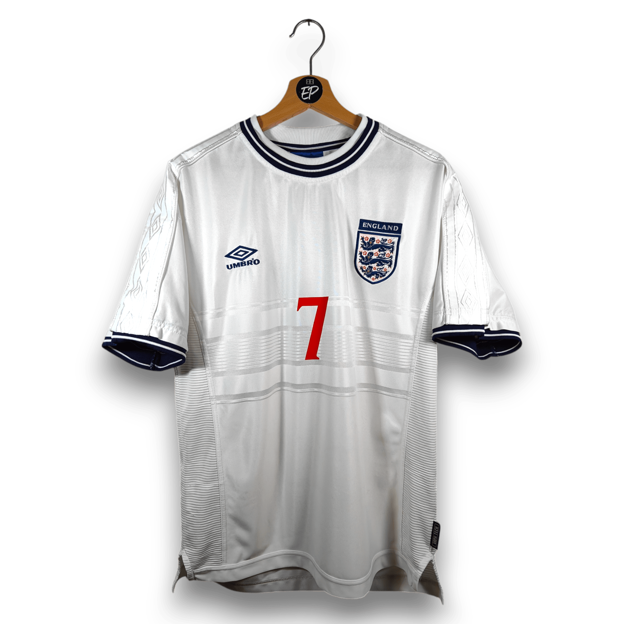 1999 - 01 England Home Shirt Beckham 7 - 9/10 - (L) - Eternal Pitch