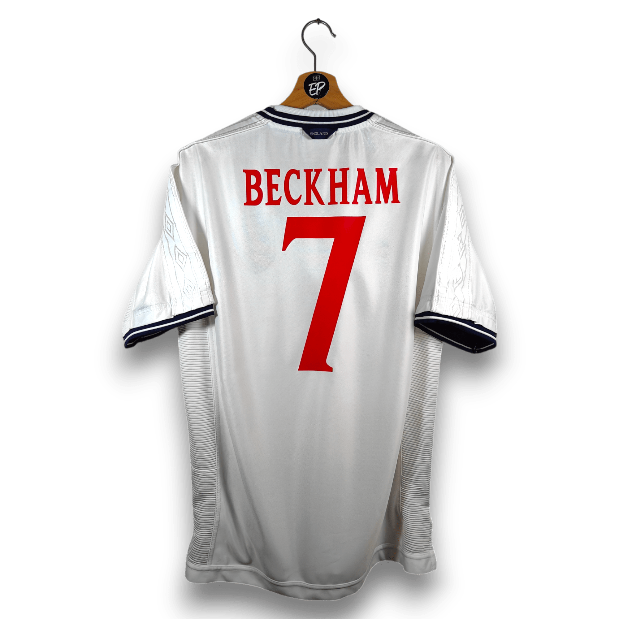 1999 - 01 England Home Shirt Beckham 7 - 9/10 - (L) - Eternal Pitch