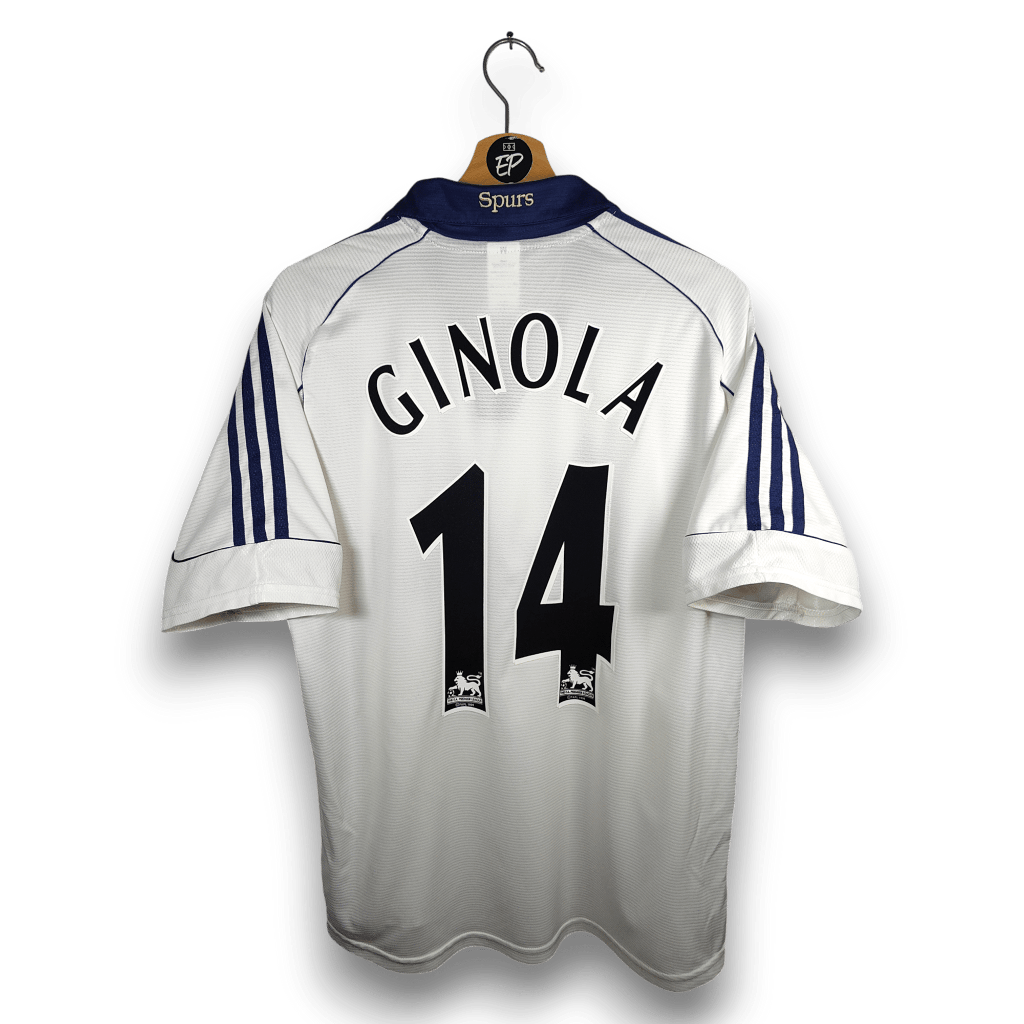 1999 - 01 Tottenham Home Shirt Ginola 14 - 8.5/10 - (M) - Eternal Pitch
